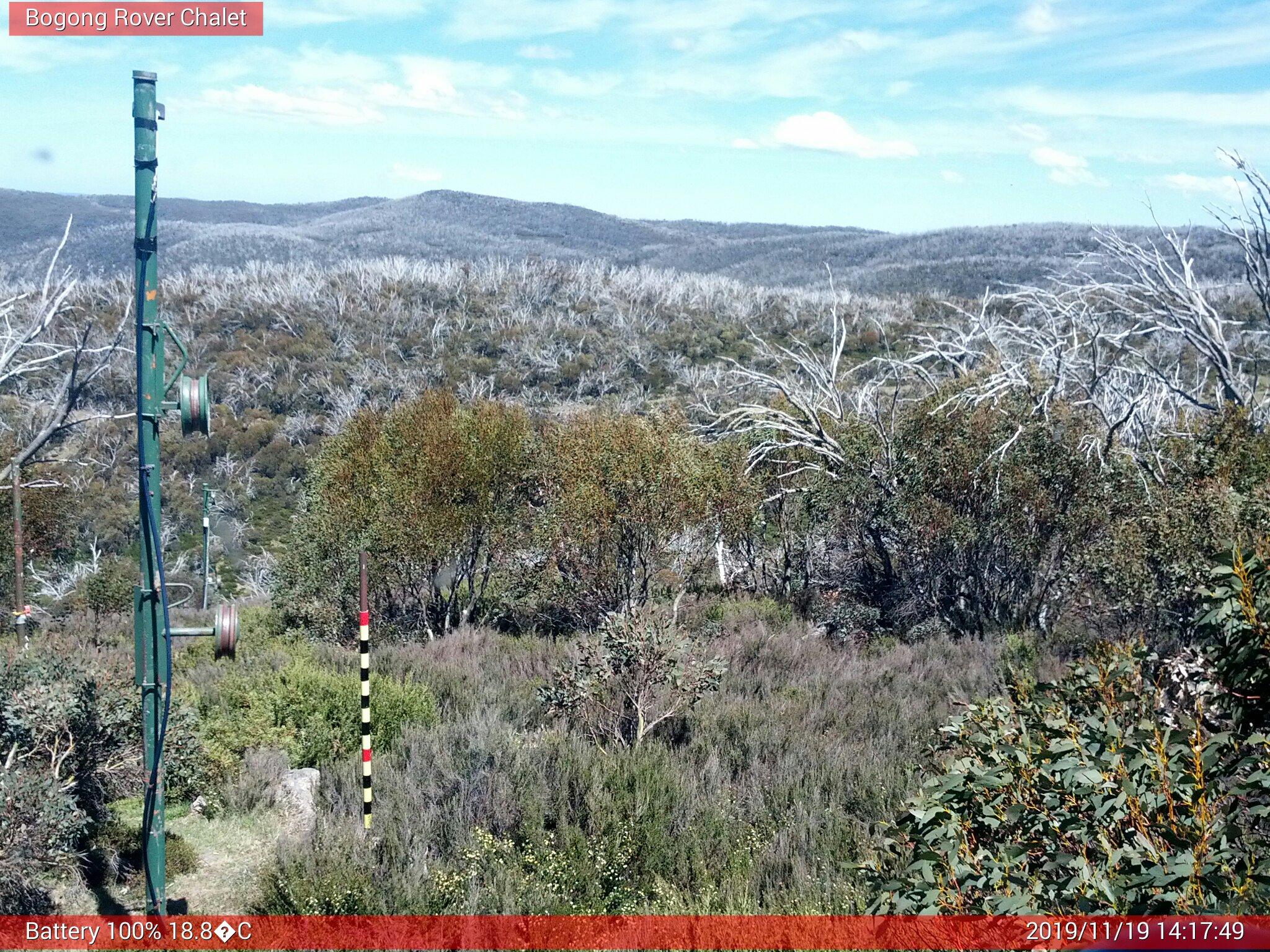 Bogong Web Cam 2:17pm Tuesday 19th of November 2019