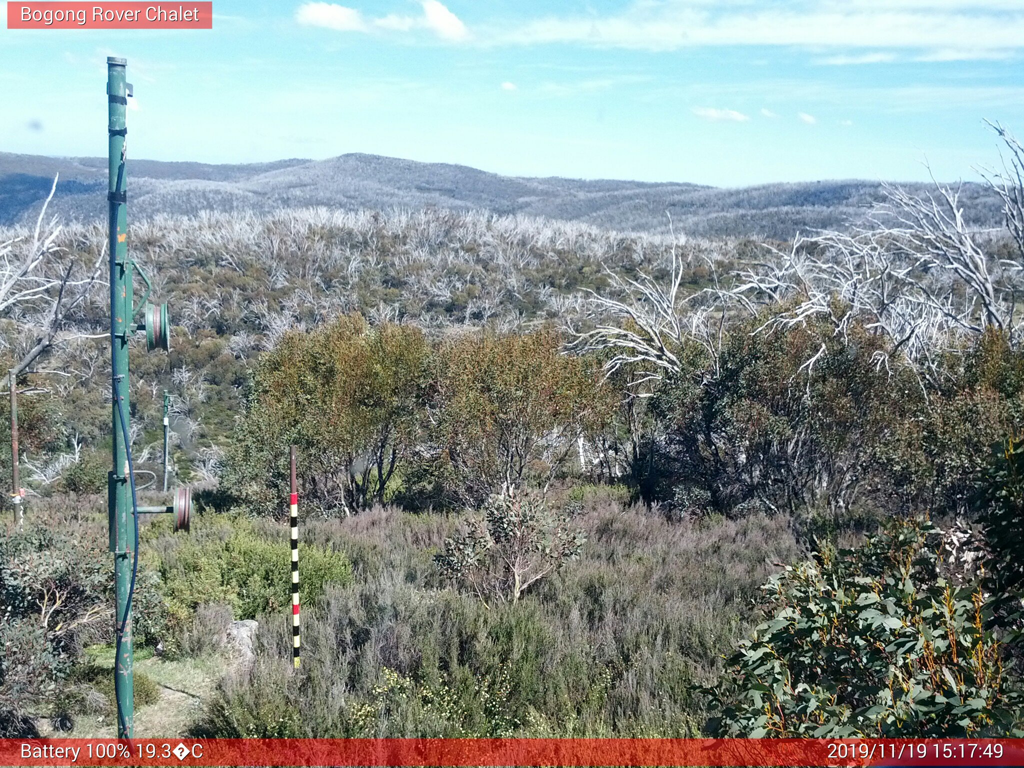 Bogong Web Cam 3:17pm Tuesday 19th of November 2019