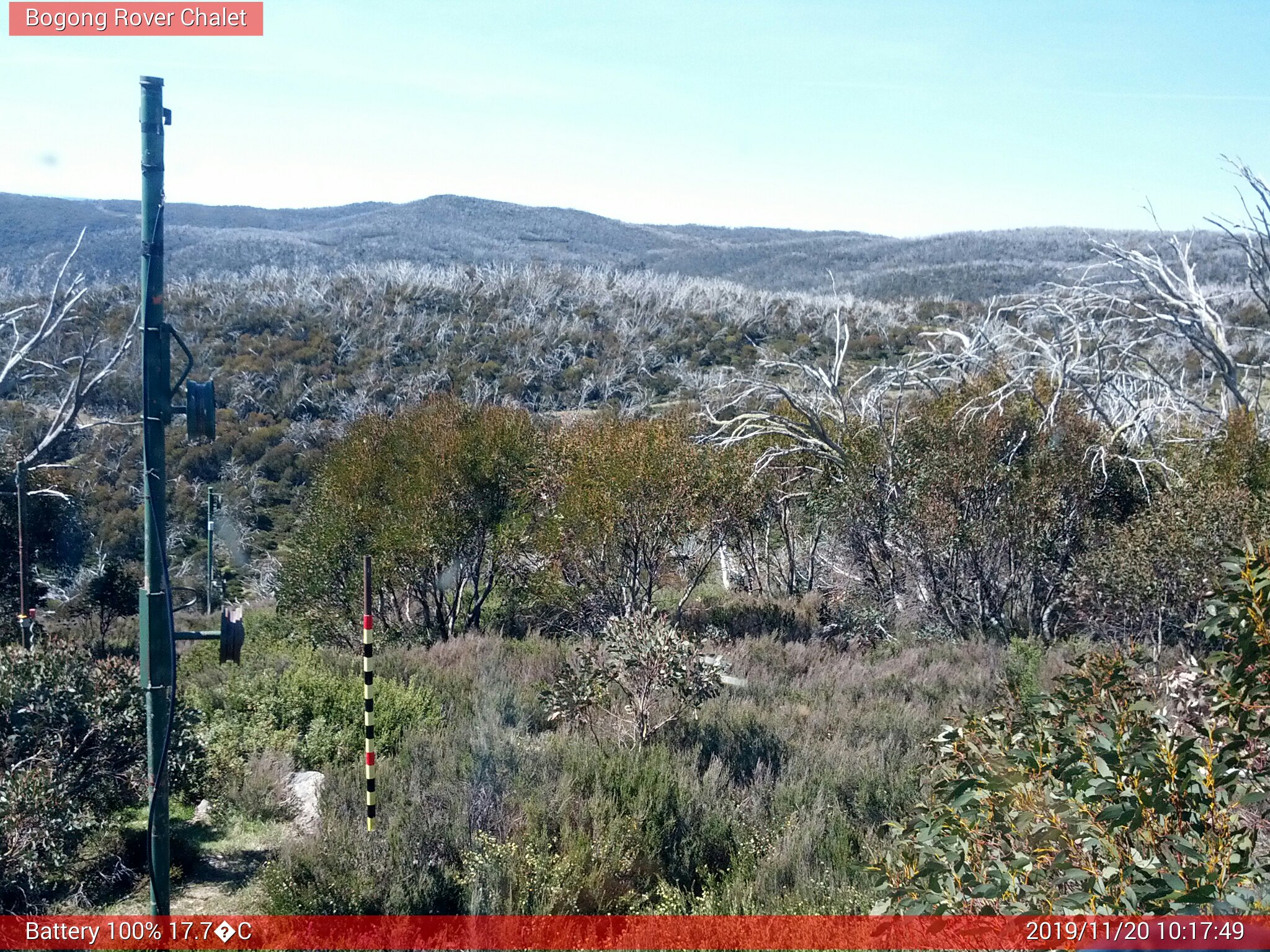 Bogong Web Cam 10:17am Wednesday 20th of November 2019