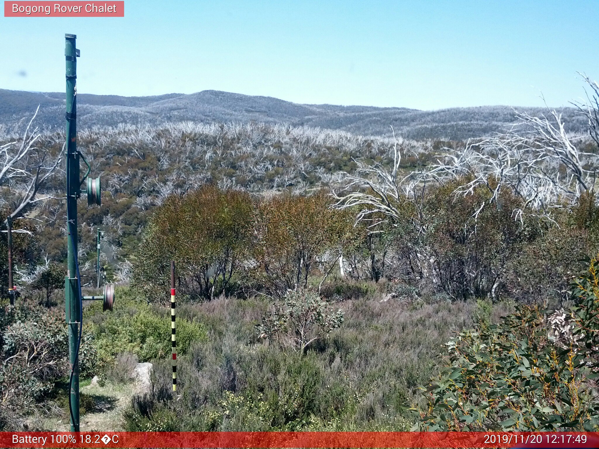 Bogong Web Cam 12:17pm Wednesday 20th of November 2019