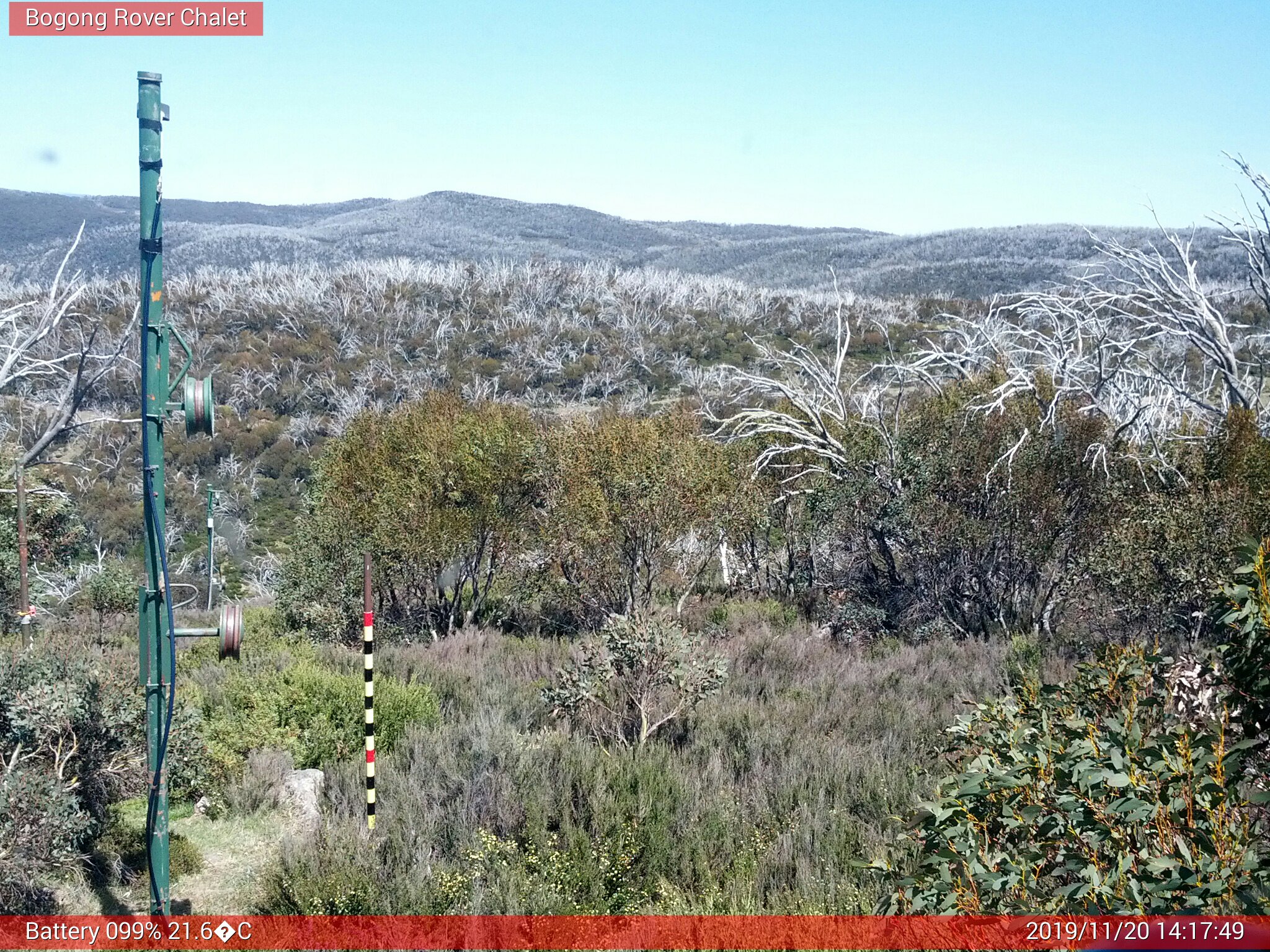 Bogong Web Cam 2:17pm Wednesday 20th of November 2019