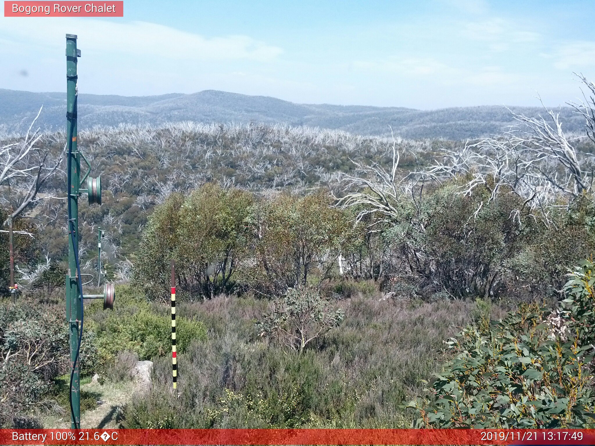 Bogong Web Cam 1:17pm Thursday 21st of November 2019