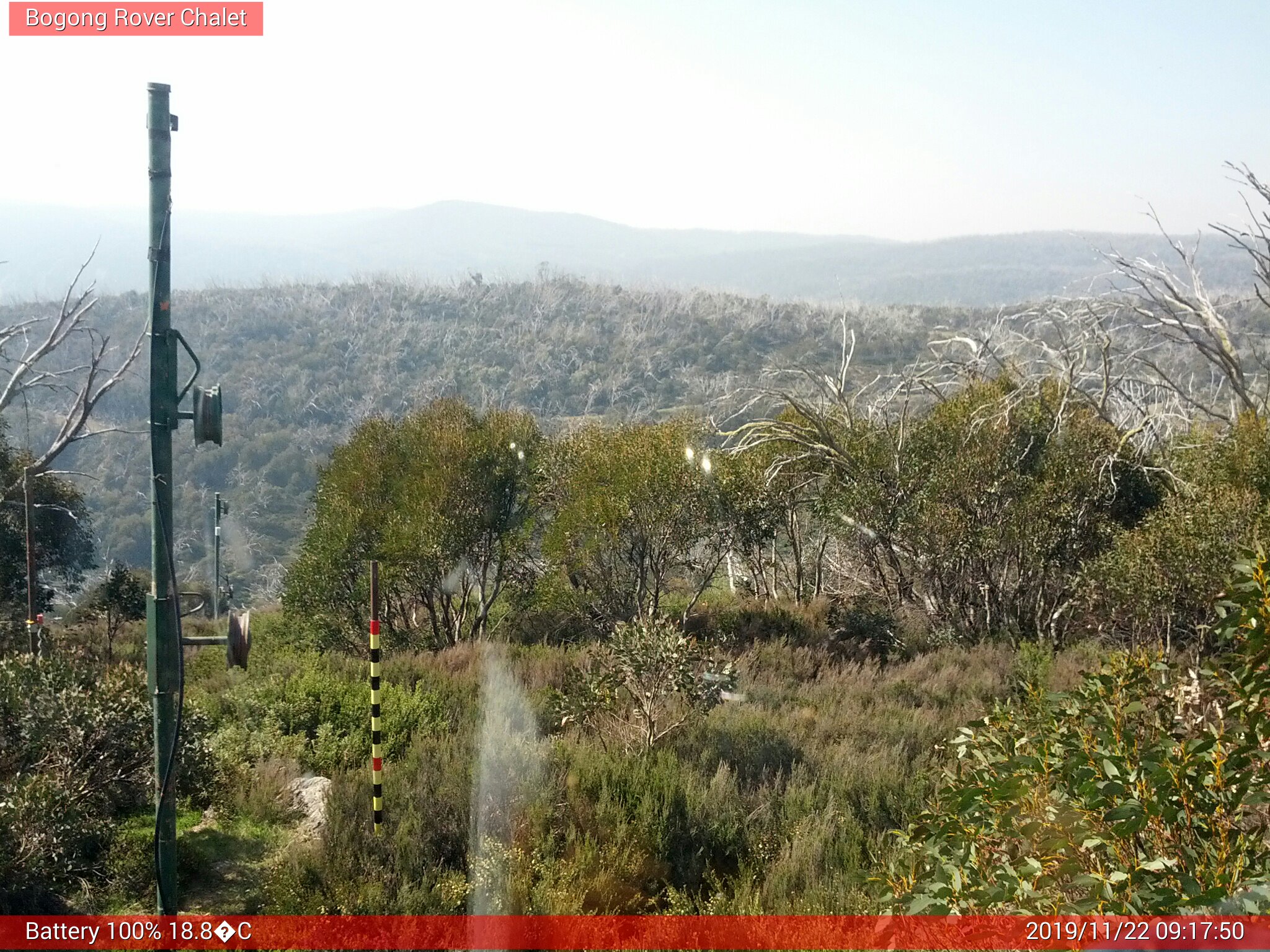 Bogong Web Cam 9:17am Friday 22nd of November 2019