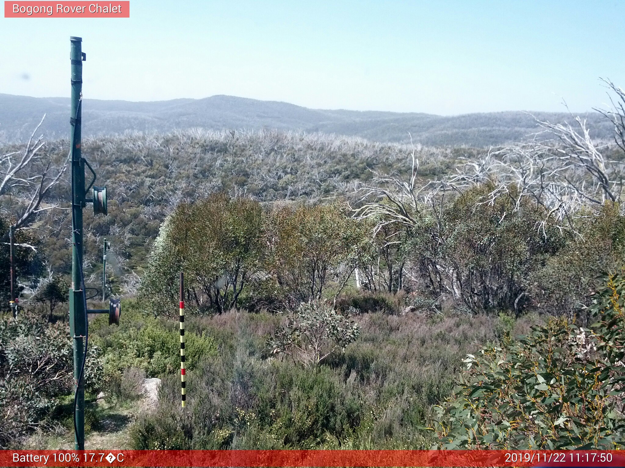 Bogong Web Cam 11:17am Friday 22nd of November 2019