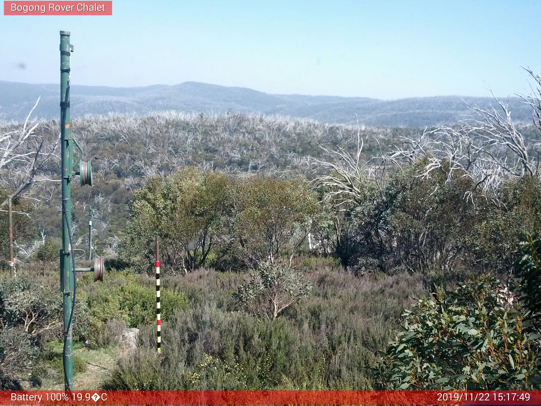 Bogong Web Cam 3:17pm Friday 22nd of November 2019