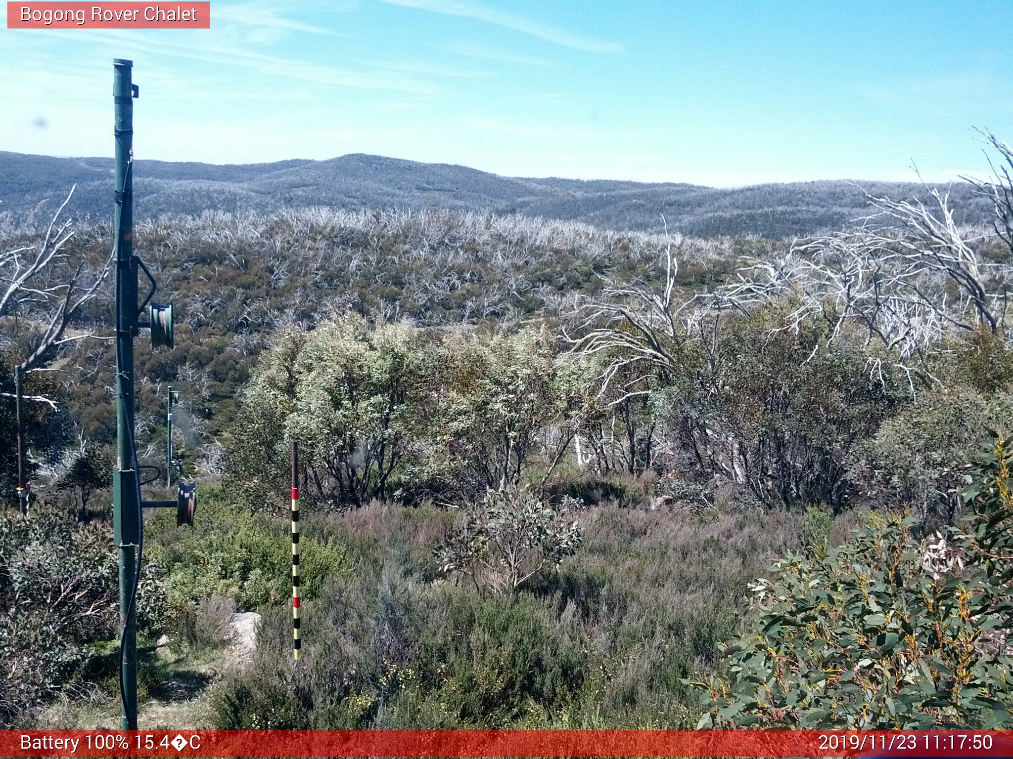 Bogong Web Cam 11:17am Saturday 23rd of November 2019