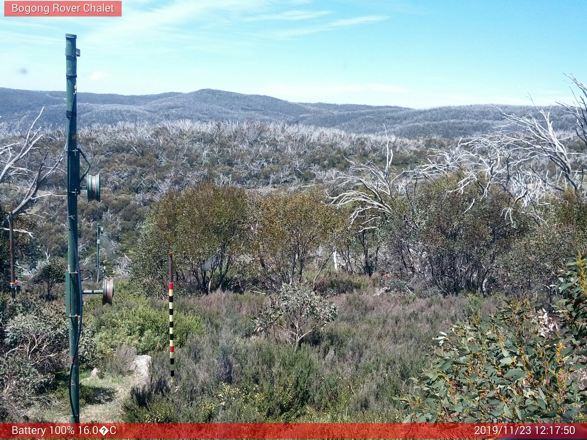 Bogong Web Cam 12:17pm Saturday 23rd of November 2019