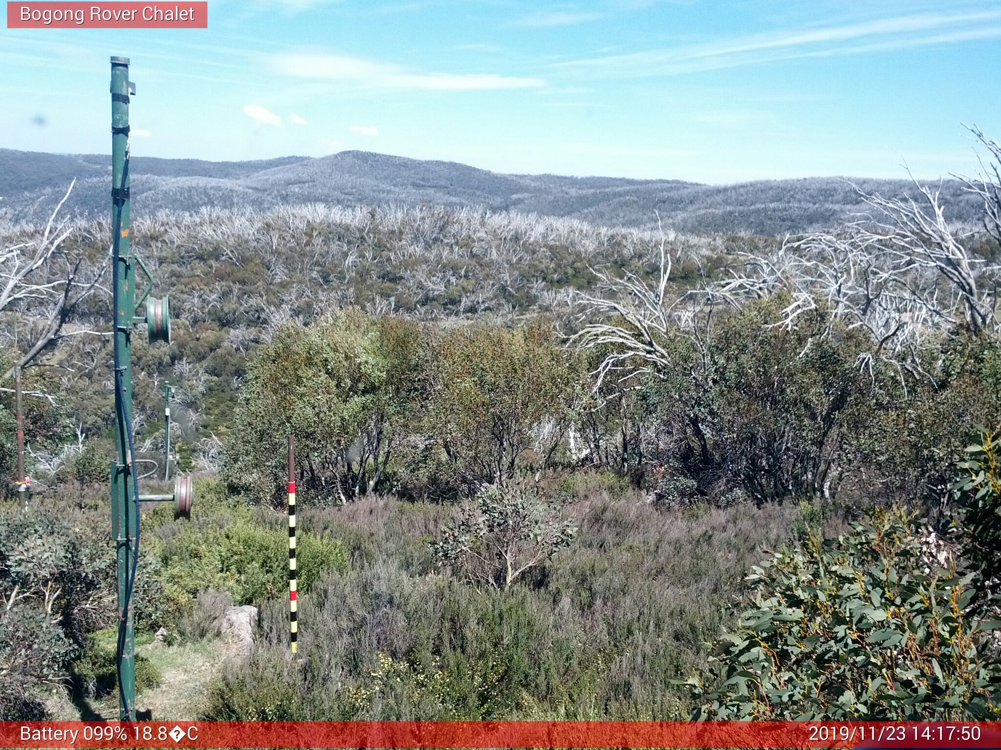 Bogong Web Cam 2:17pm Saturday 23rd of November 2019