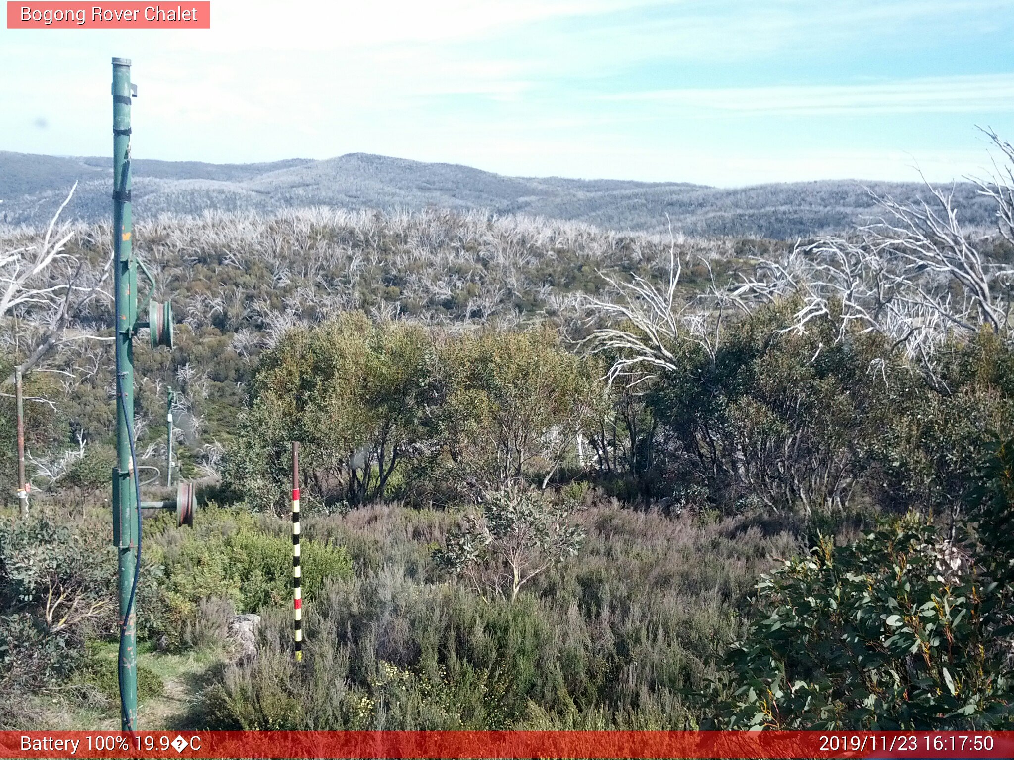 Bogong Web Cam 4:17pm Saturday 23rd of November 2019