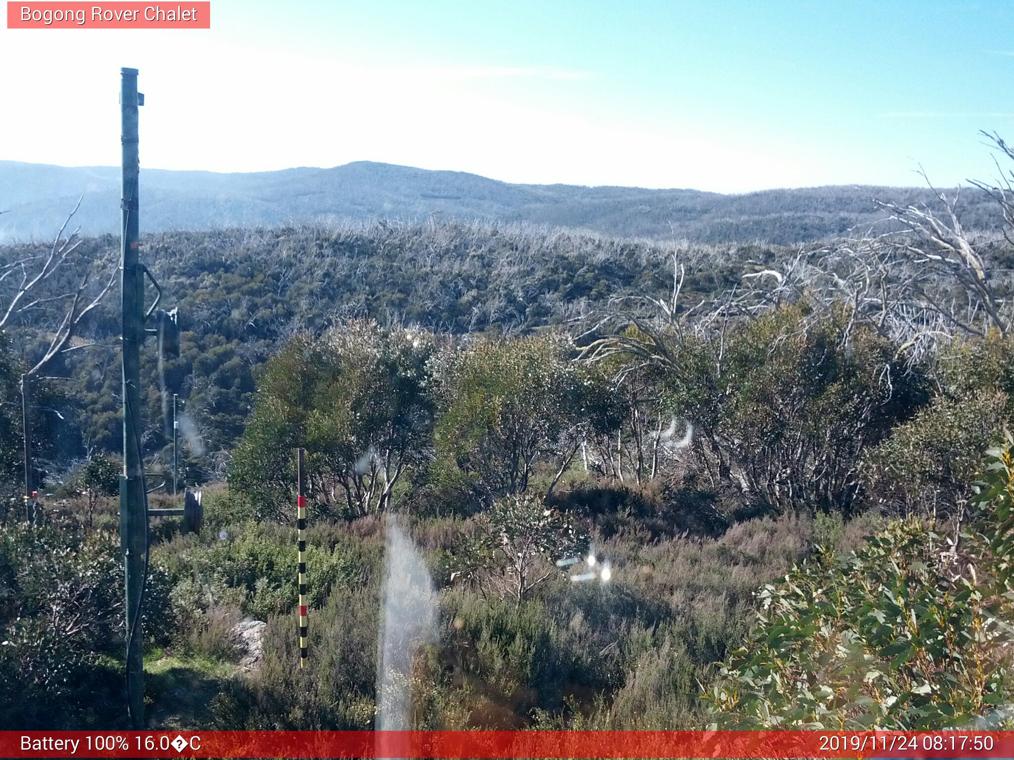 Bogong Web Cam 8:17am Sunday 24th of November 2019