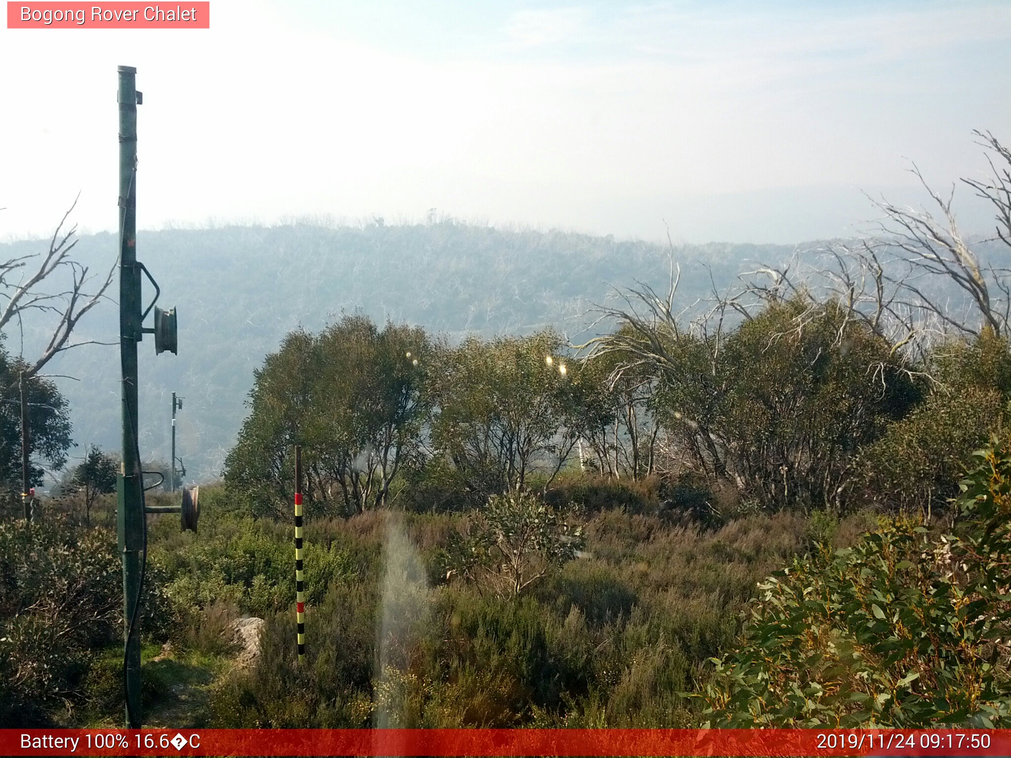 Bogong Web Cam 9:17am Sunday 24th of November 2019