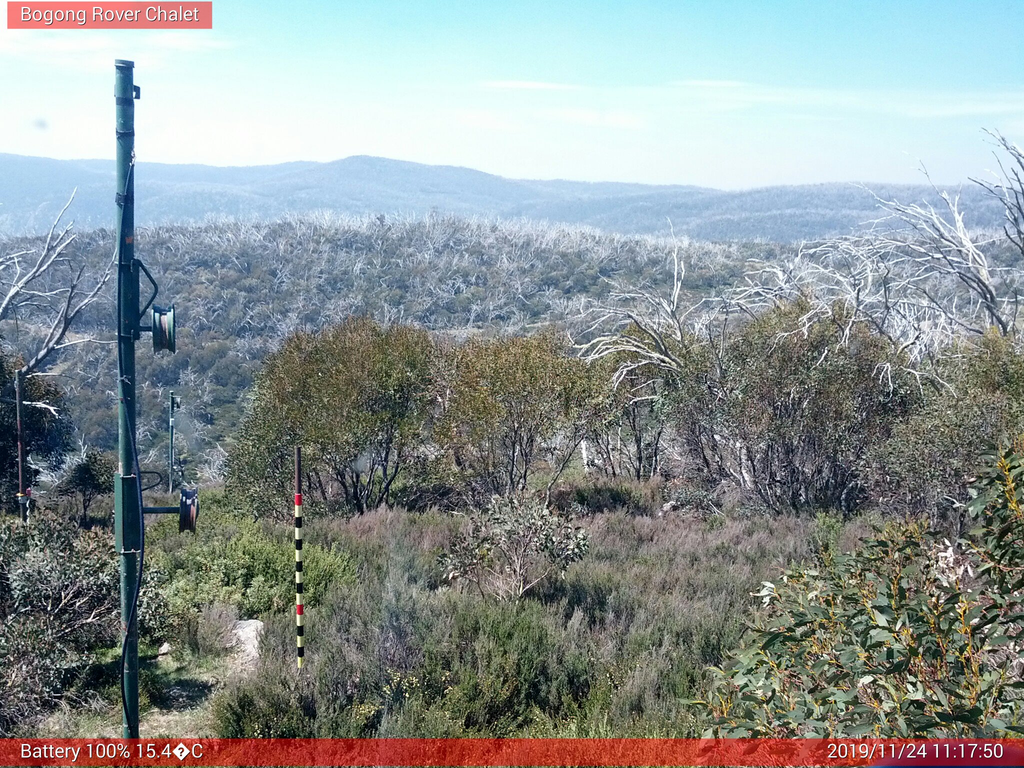 Bogong Web Cam 11:17am Sunday 24th of November 2019