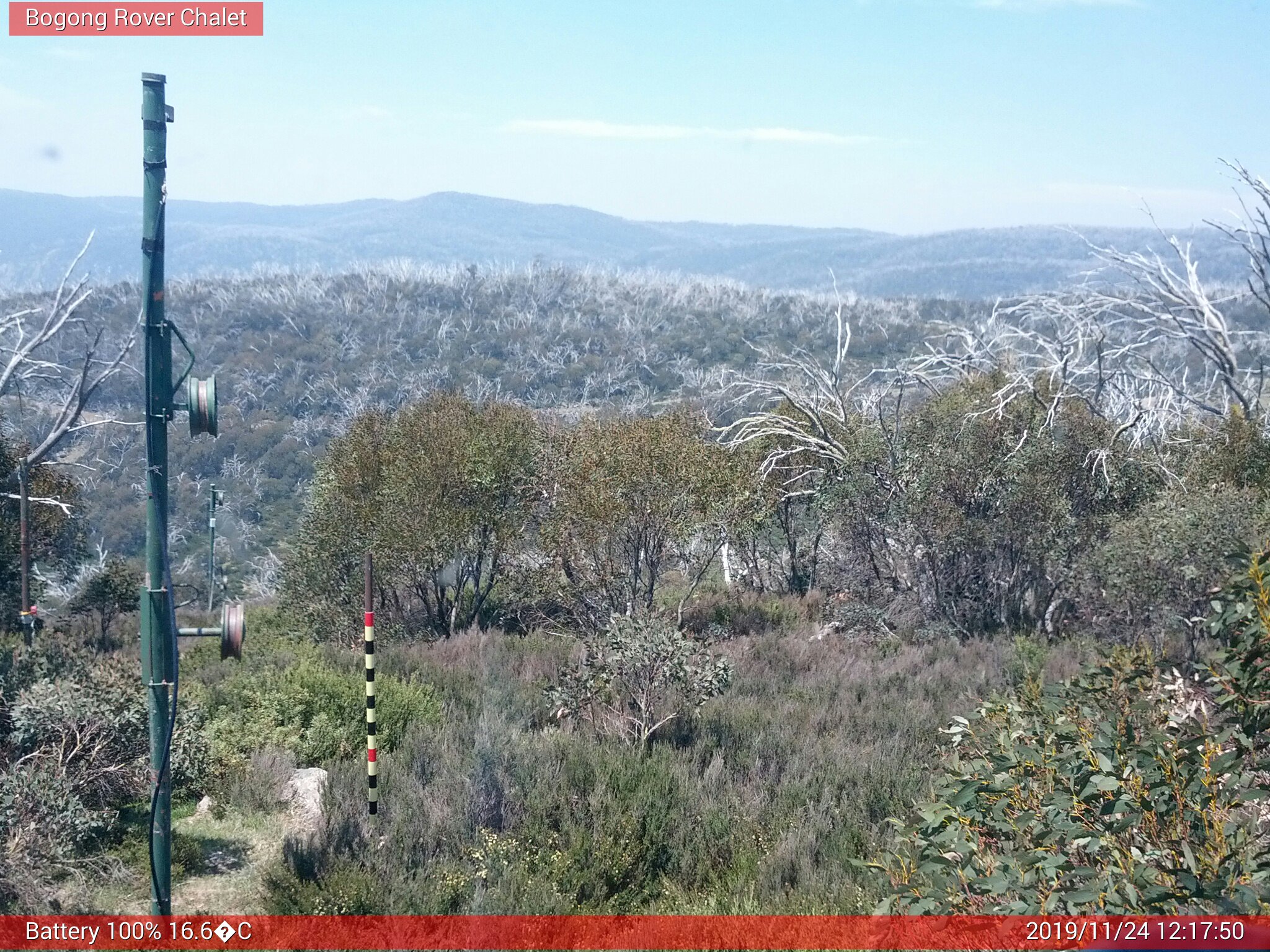 Bogong Web Cam 12:17pm Sunday 24th of November 2019