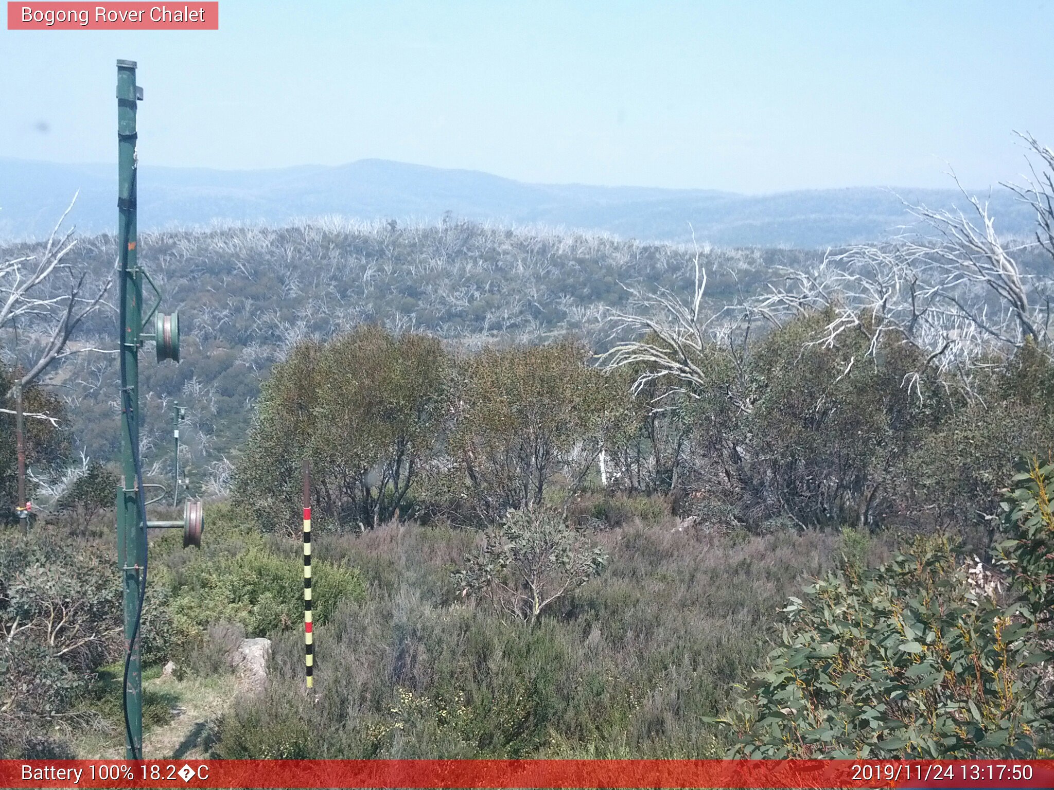 Bogong Web Cam 1:17pm Sunday 24th of November 2019