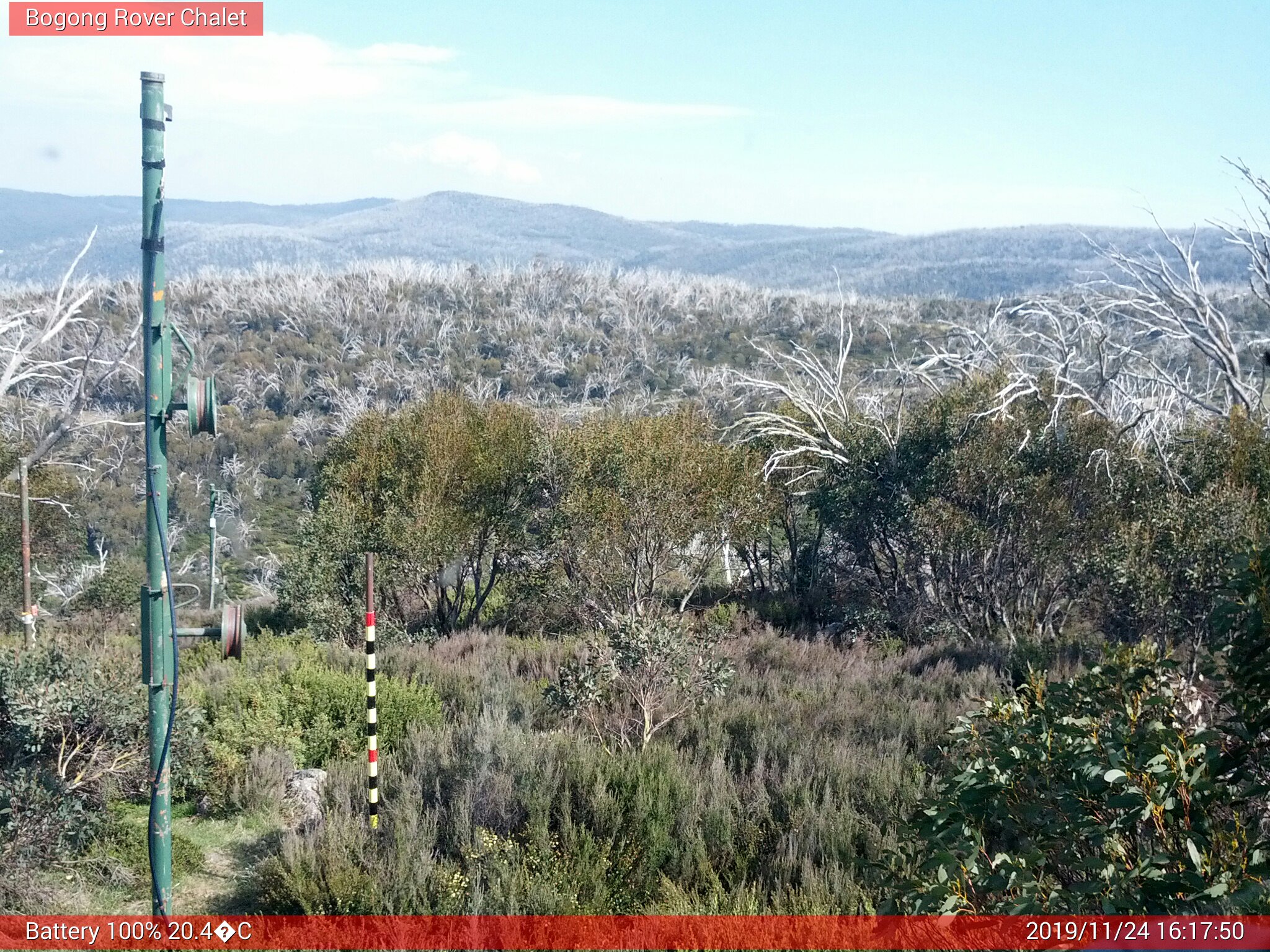 Bogong Web Cam 4:17pm Sunday 24th of November 2019