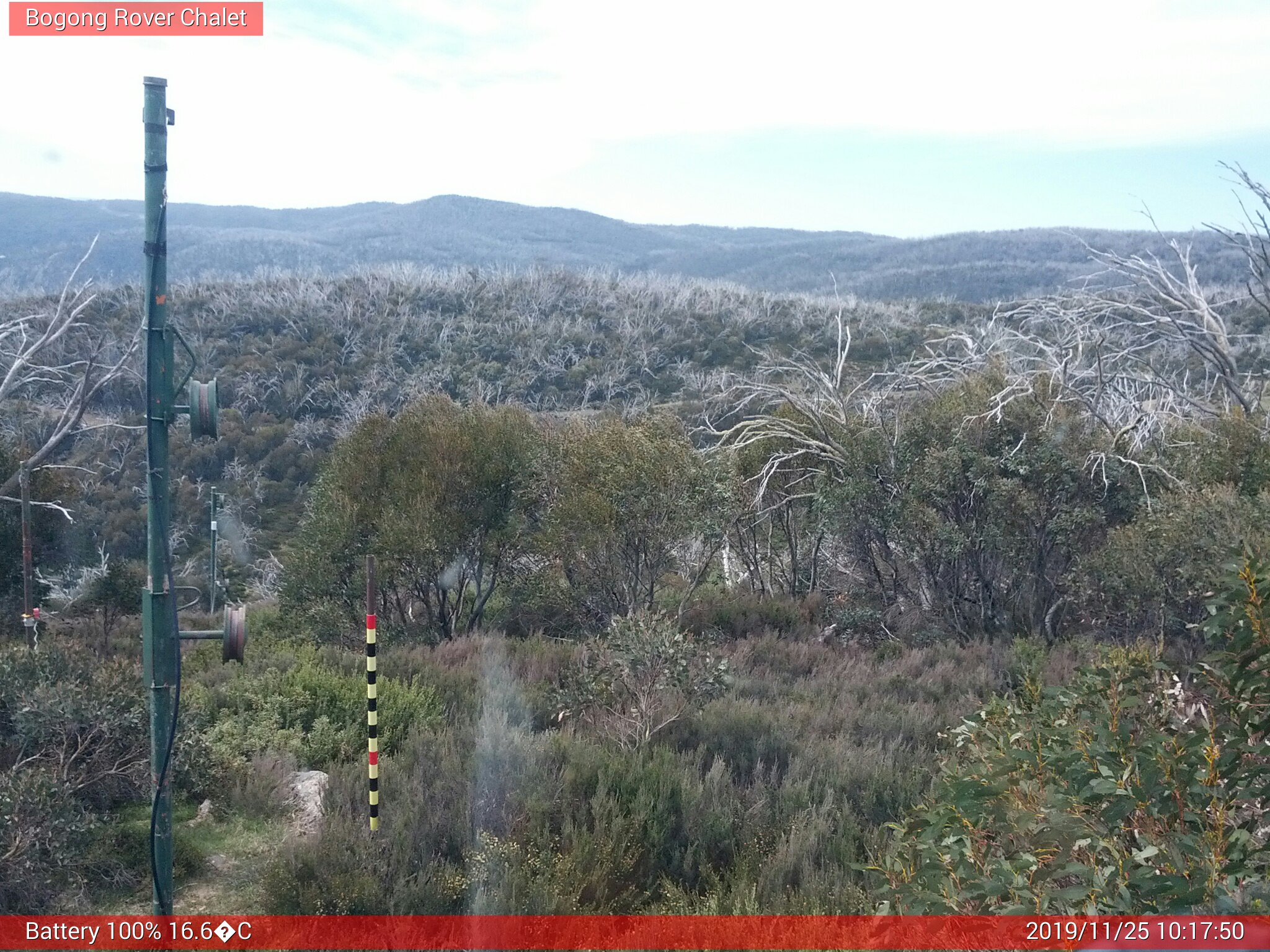 Bogong Web Cam 10:17am Monday 25th of November 2019