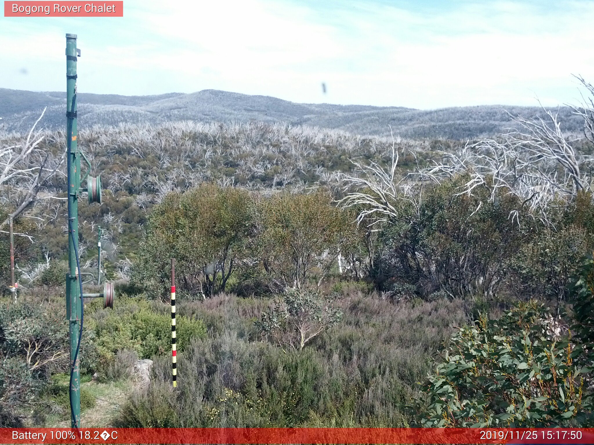 Bogong Web Cam 3:17pm Monday 25th of November 2019