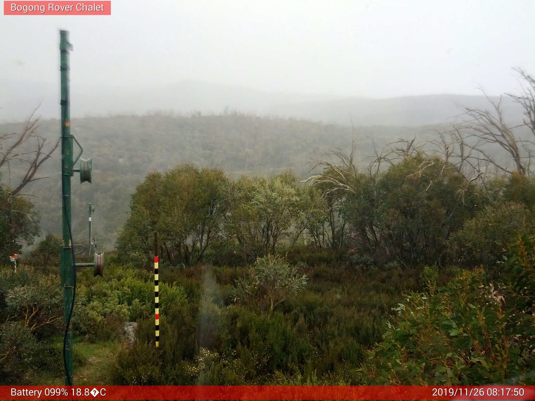 Bogong Web Cam 8:17am Tuesday 26th of November 2019