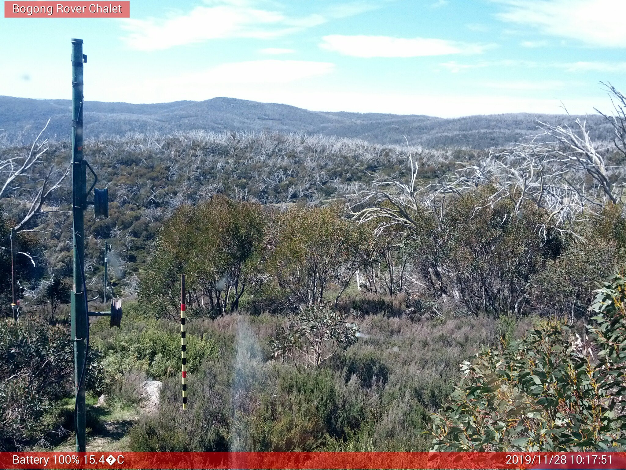 Bogong Web Cam 10:17am Thursday 28th of November 2019