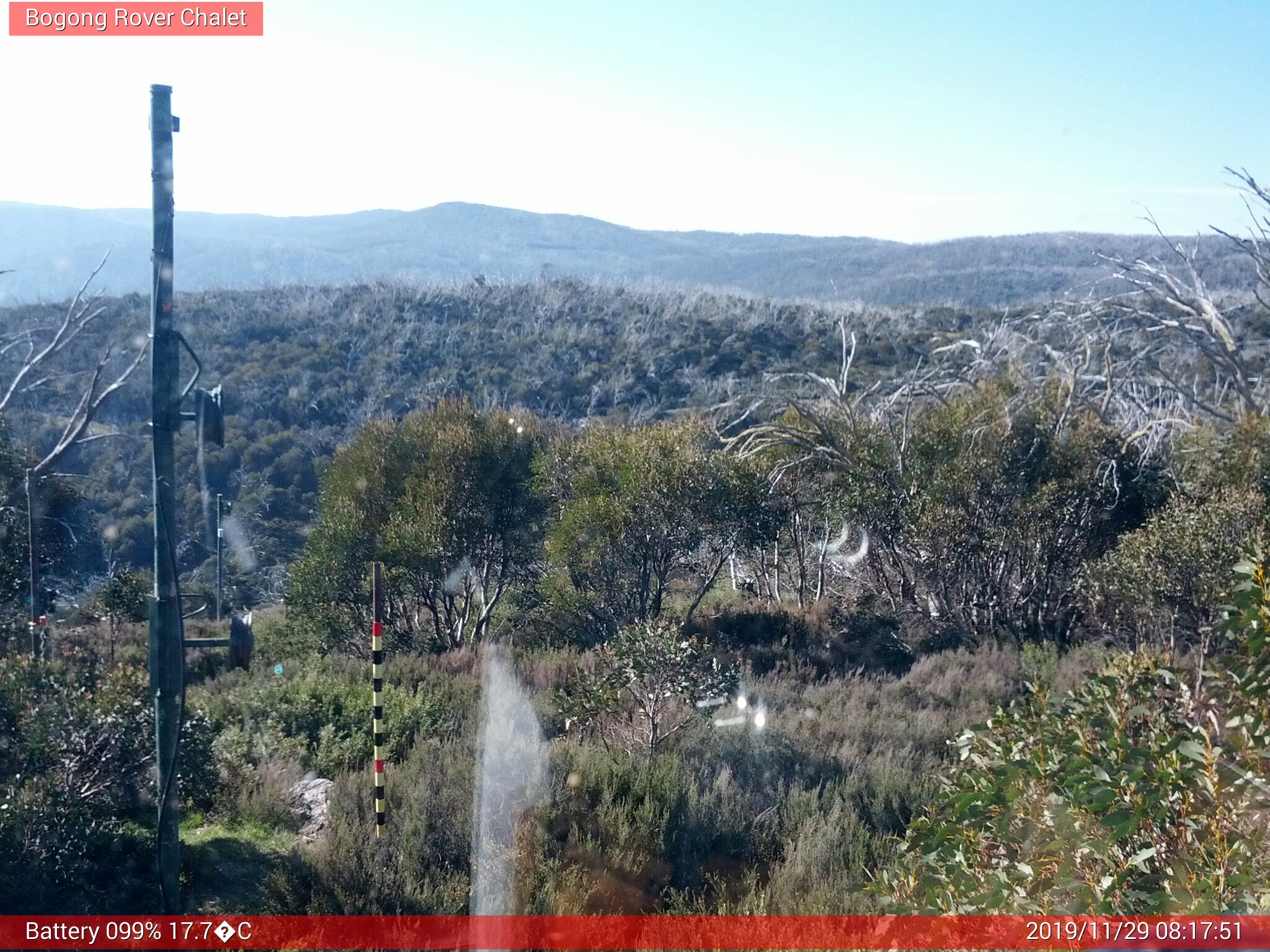 Bogong Web Cam 8:17am Friday 29th of November 2019