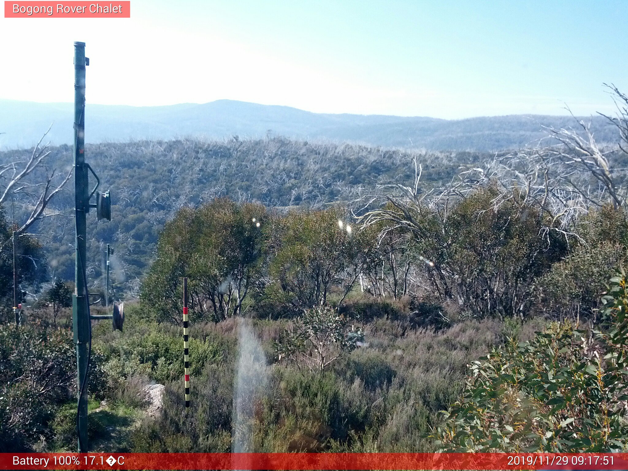 Bogong Web Cam 9:17am Friday 29th of November 2019