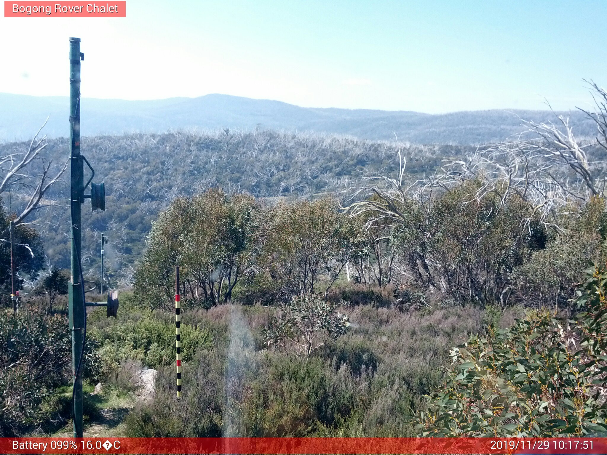 Bogong Web Cam 10:17am Friday 29th of November 2019