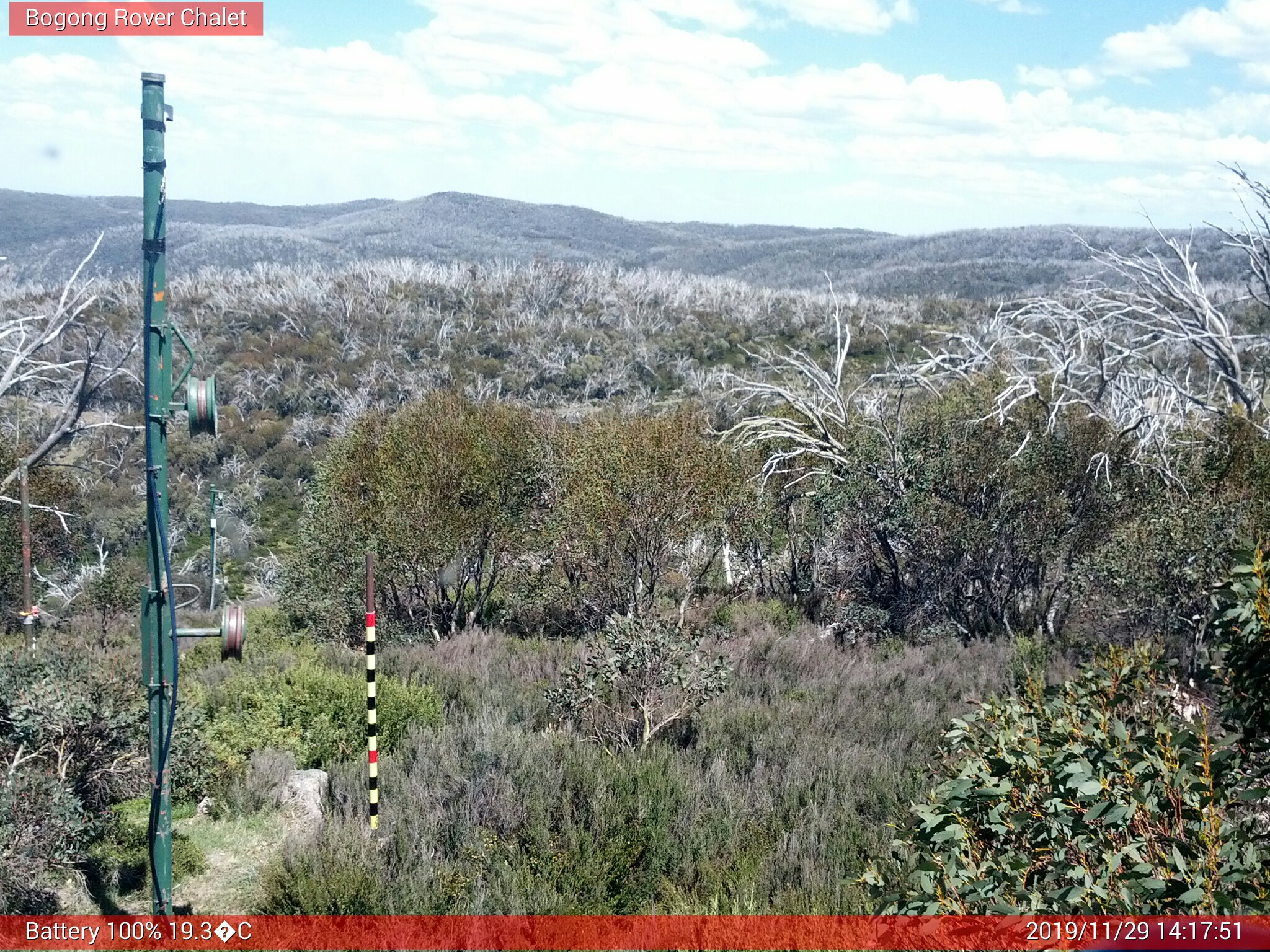 Bogong Web Cam 2:17pm Friday 29th of November 2019