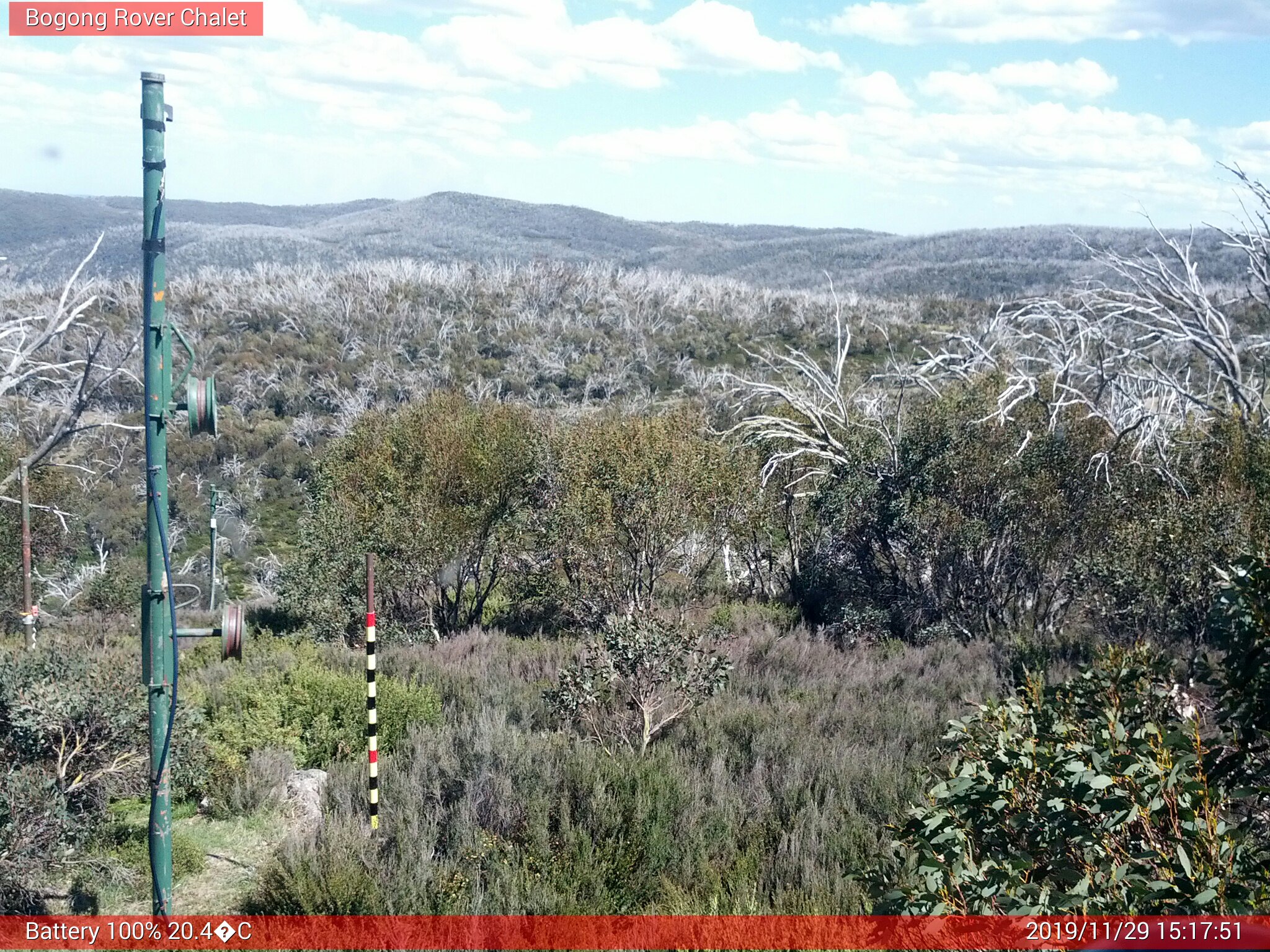 Bogong Web Cam 3:17pm Friday 29th of November 2019