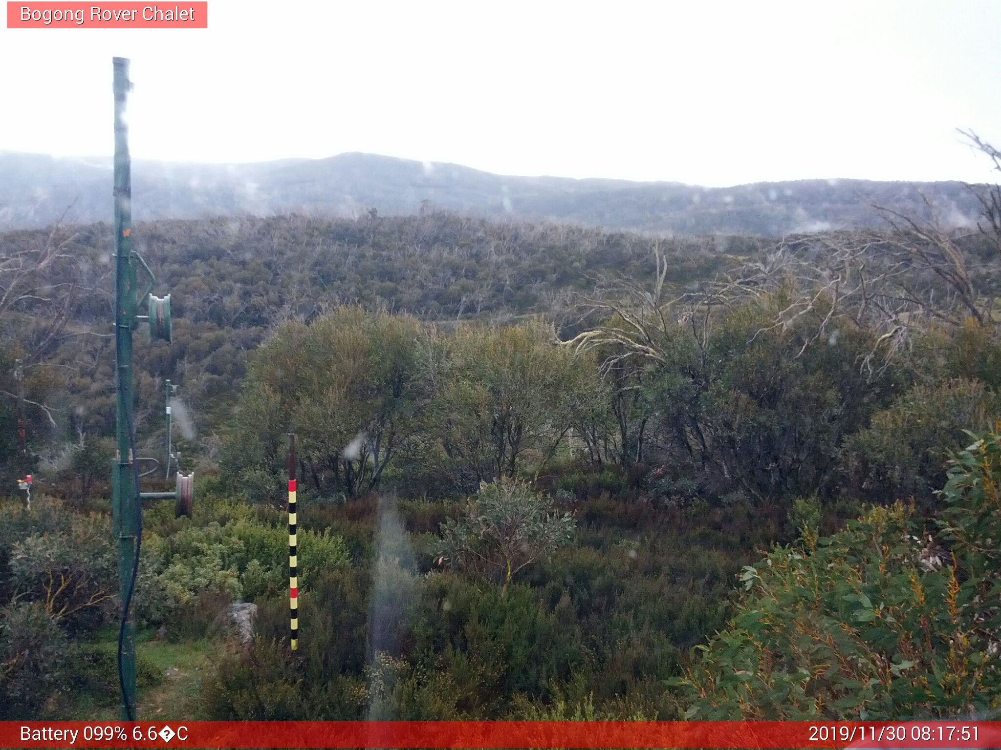 Bogong Web Cam 8:17am Saturday 30th of November 2019