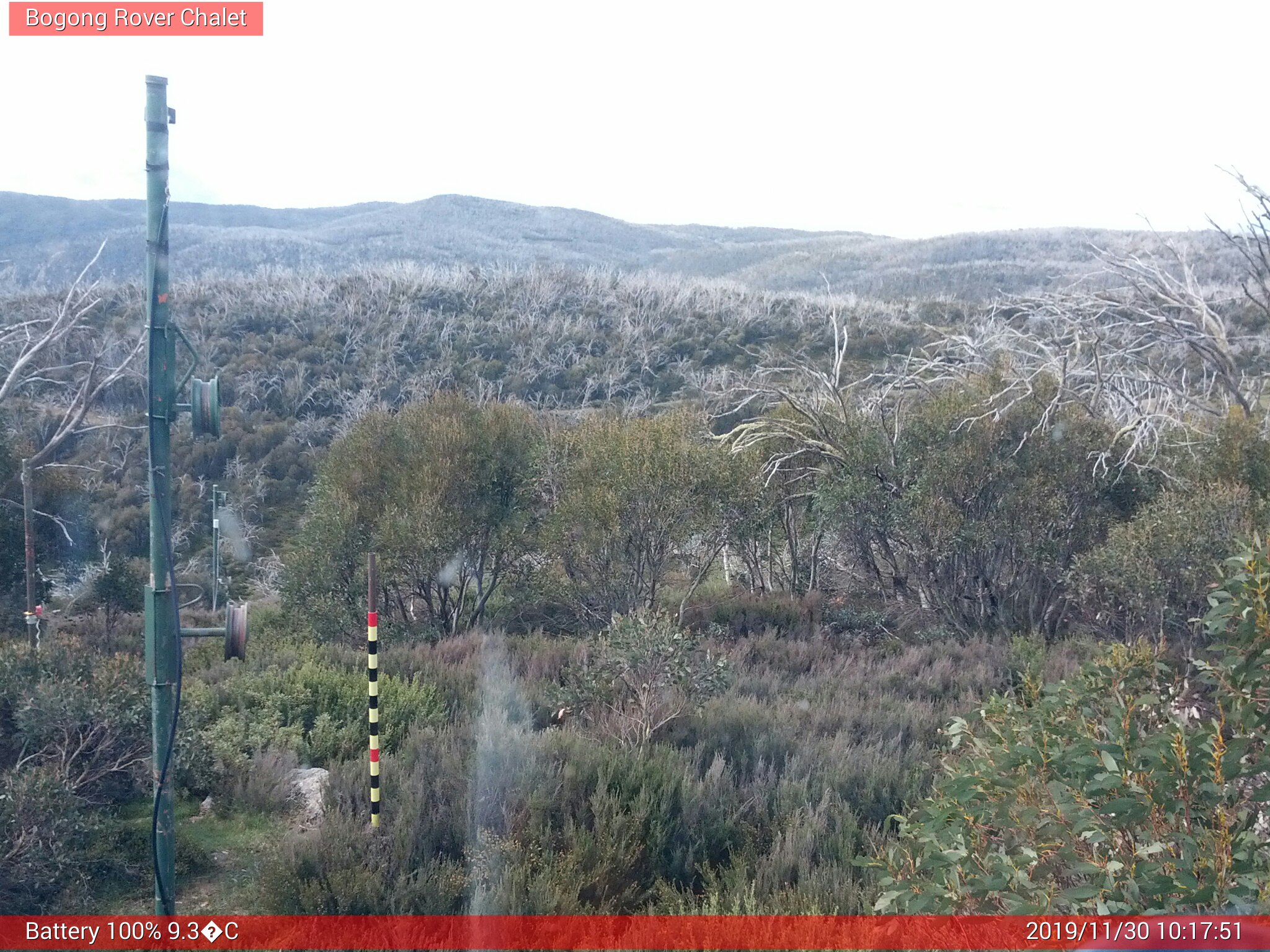 Bogong Web Cam 10:17am Saturday 30th of November 2019