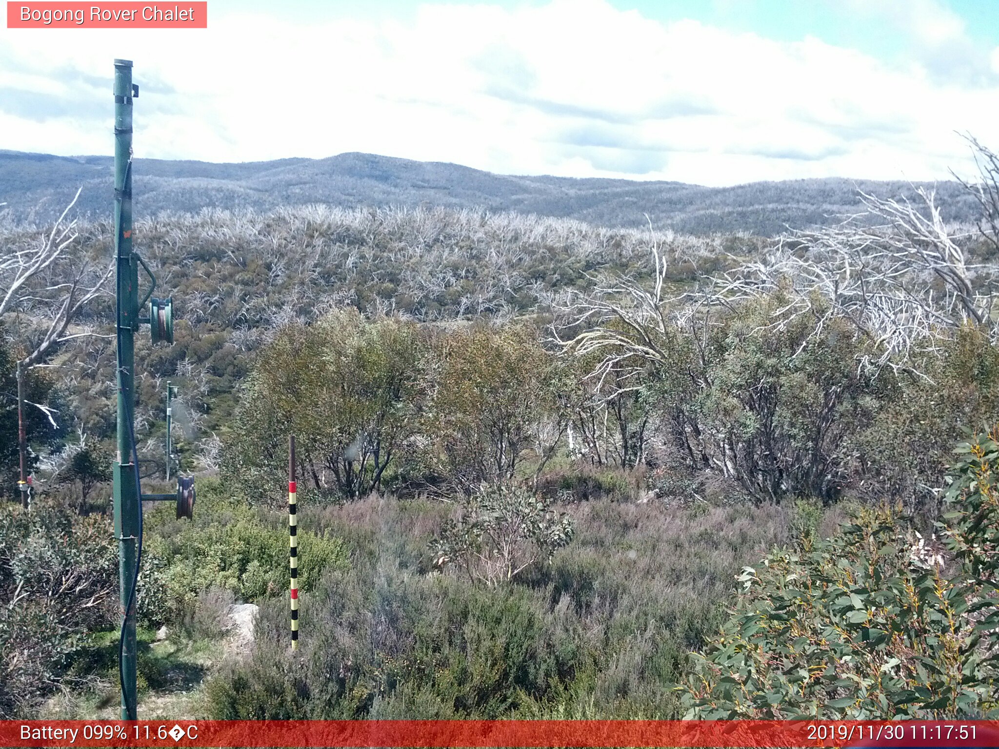 Bogong Web Cam 11:17am Saturday 30th of November 2019