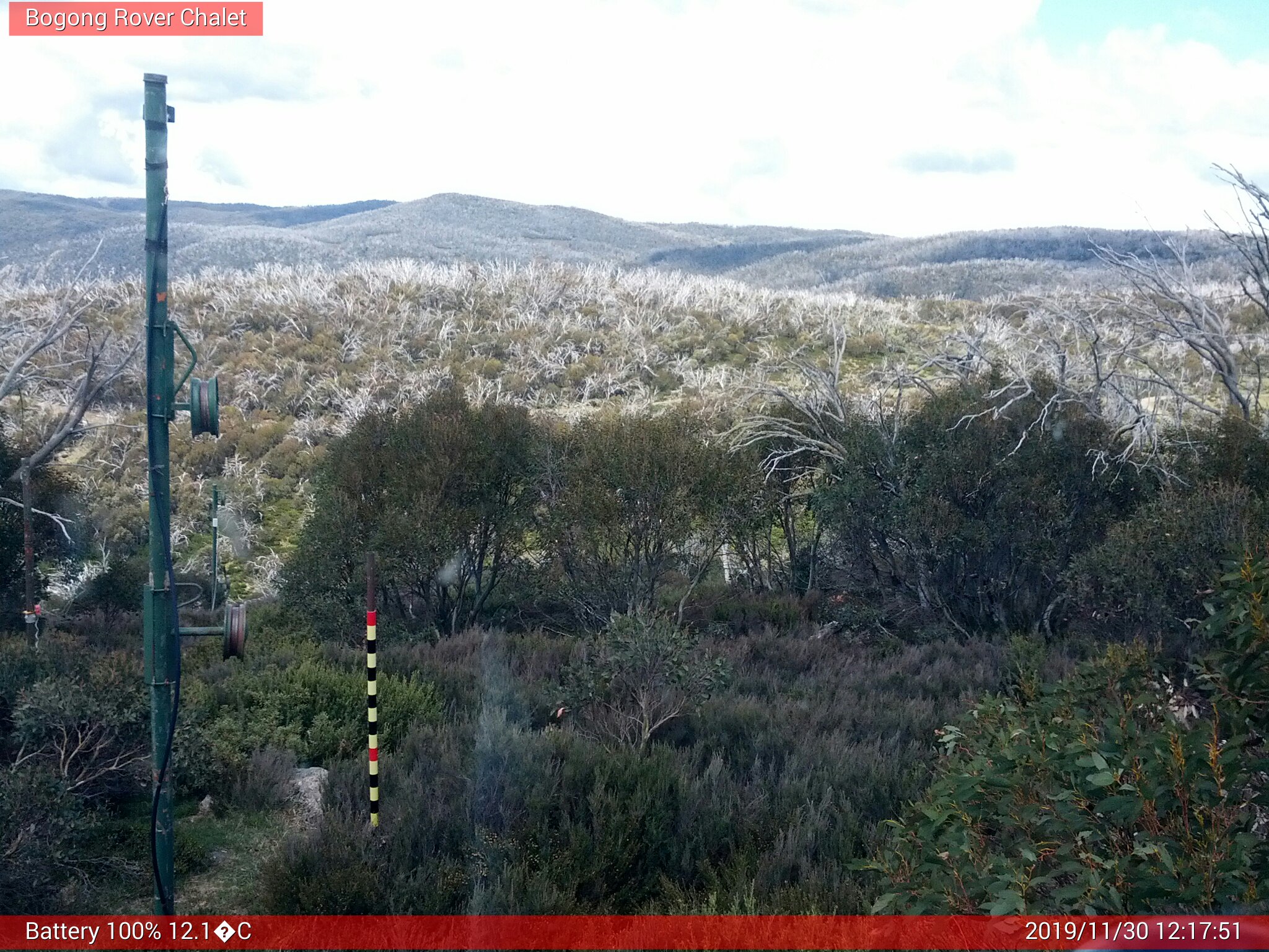 Bogong Web Cam 12:17pm Saturday 30th of November 2019