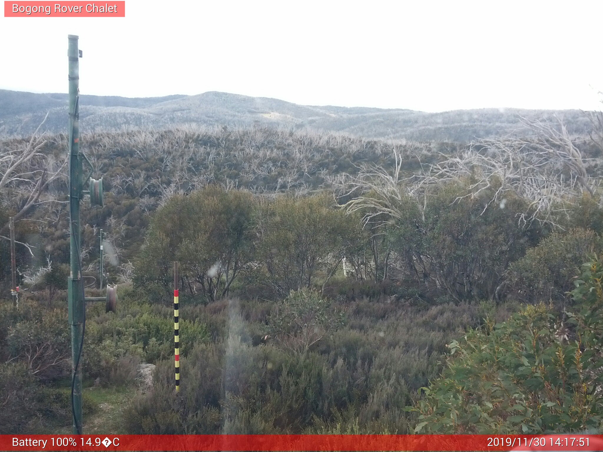 Bogong Web Cam 2:17pm Saturday 30th of November 2019