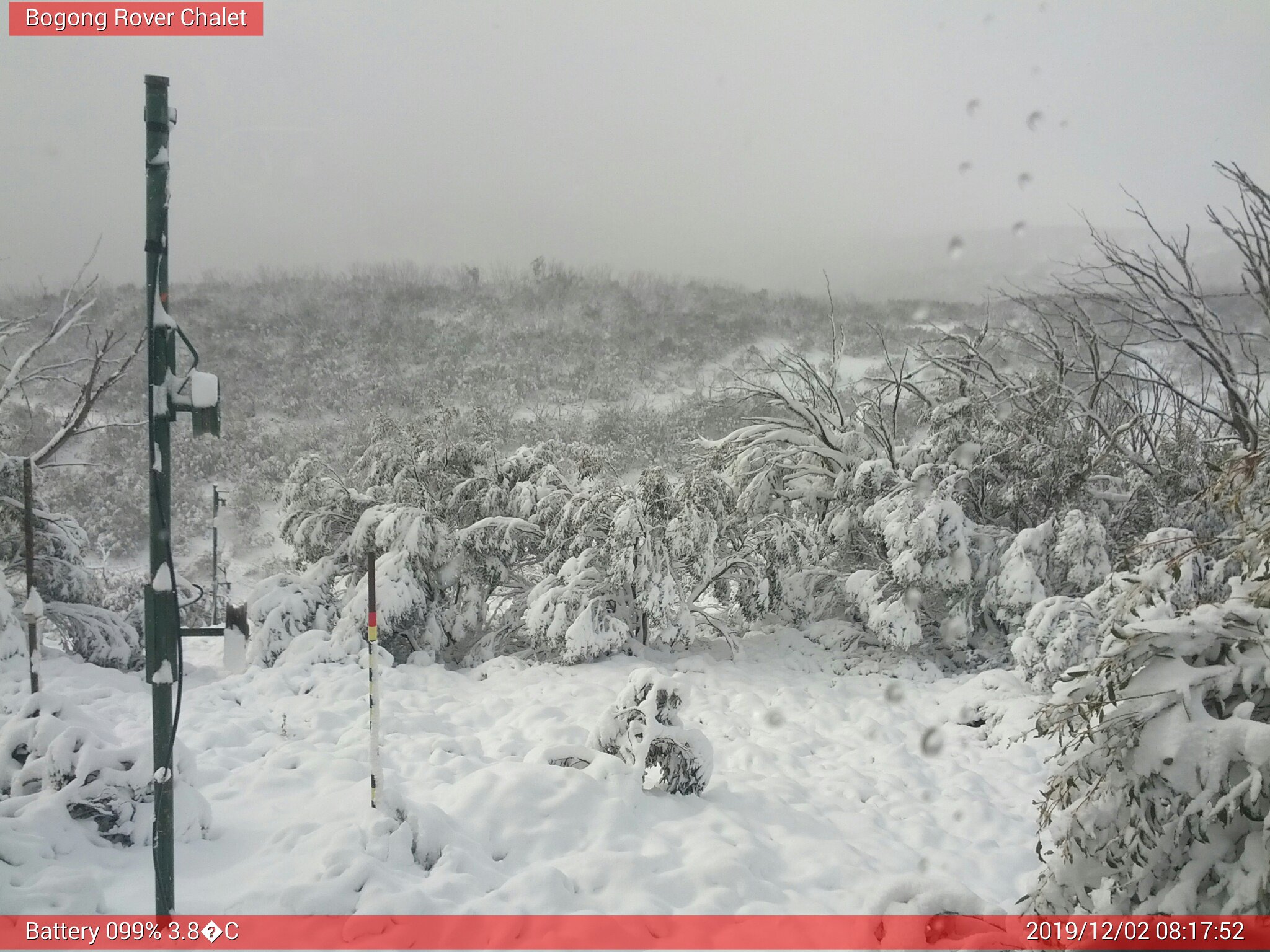 Bogong Web Cam 8:17am Monday 2nd of December 2019