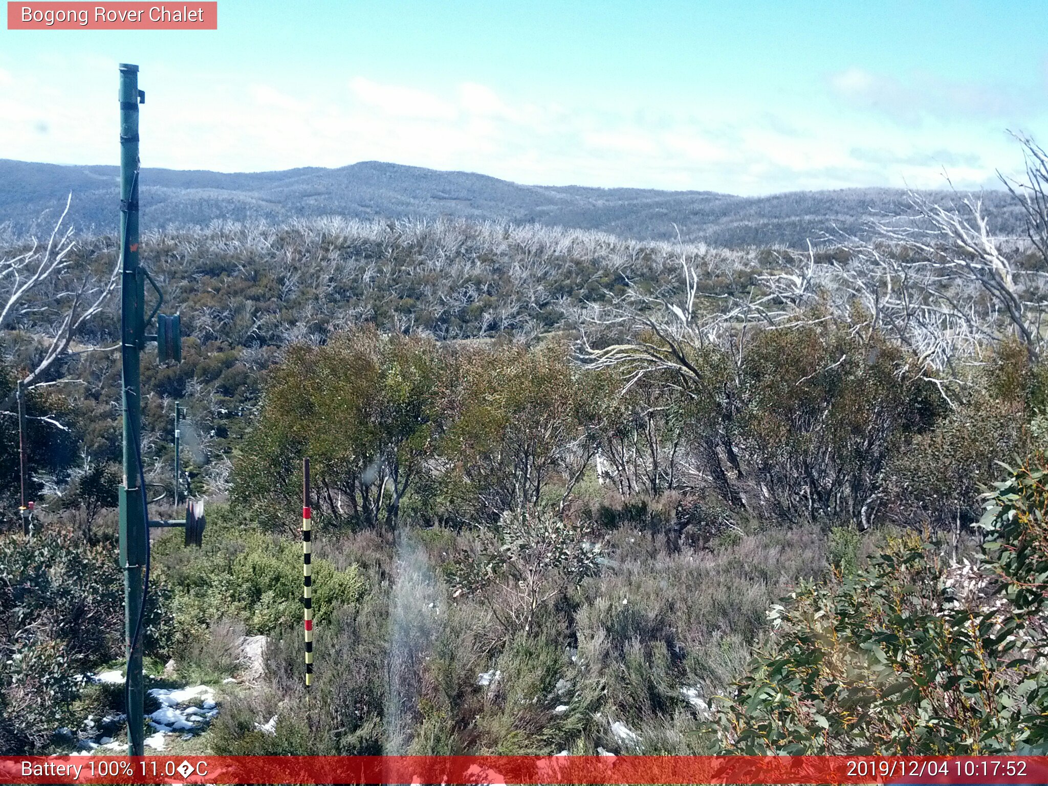 Bogong Web Cam 10:17am Wednesday 4th of December 2019