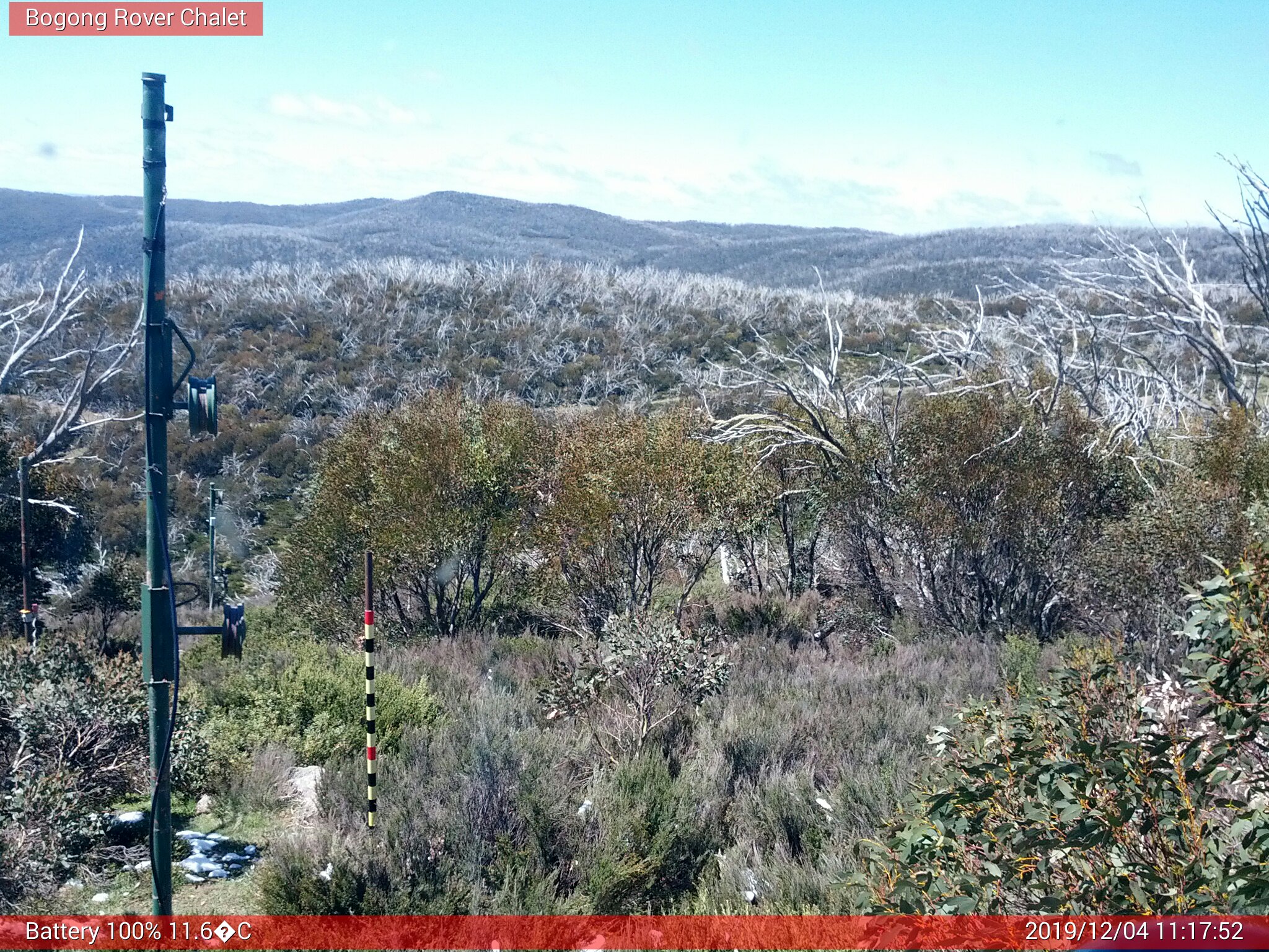 Bogong Web Cam 11:17am Wednesday 4th of December 2019