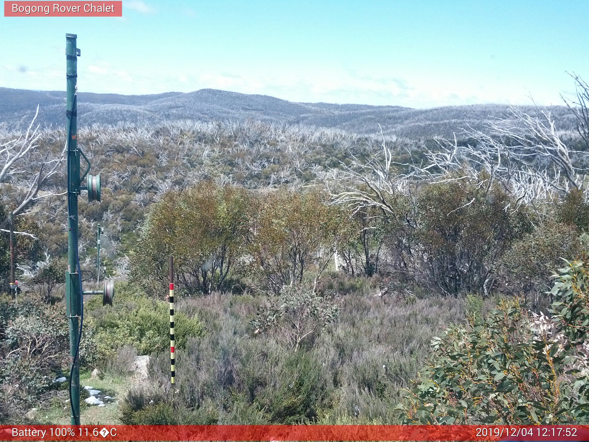 Bogong Web Cam 12:17pm Wednesday 4th of December 2019