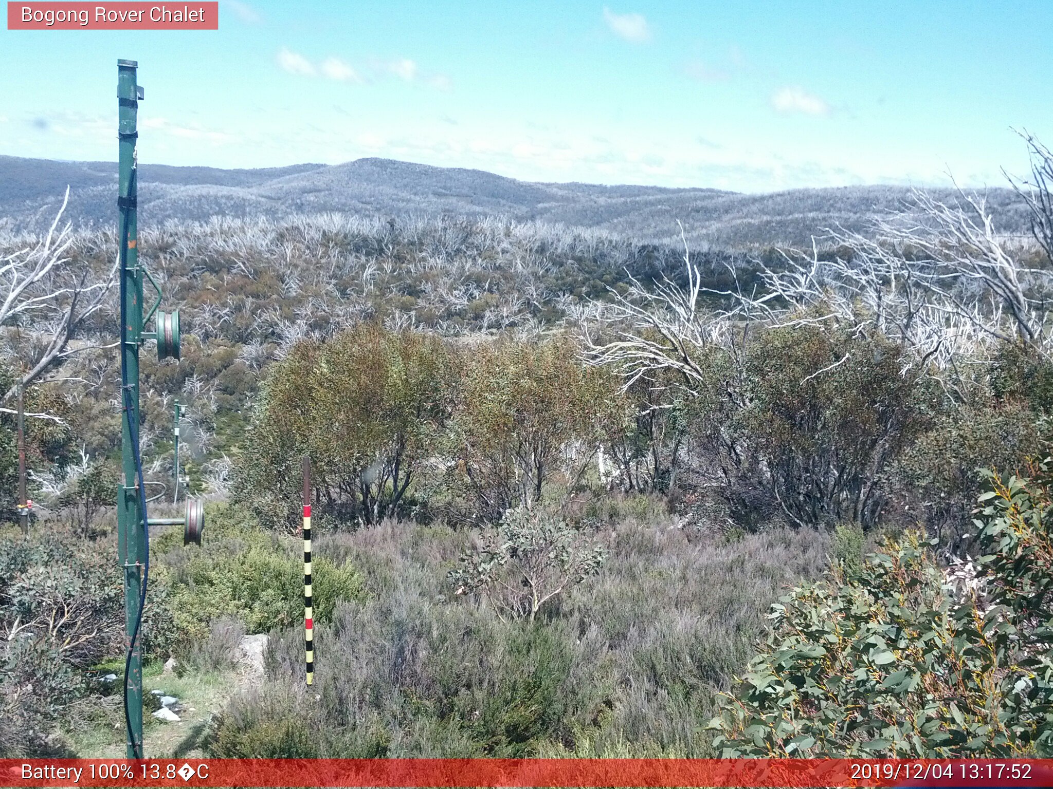 Bogong Web Cam 1:17pm Wednesday 4th of December 2019