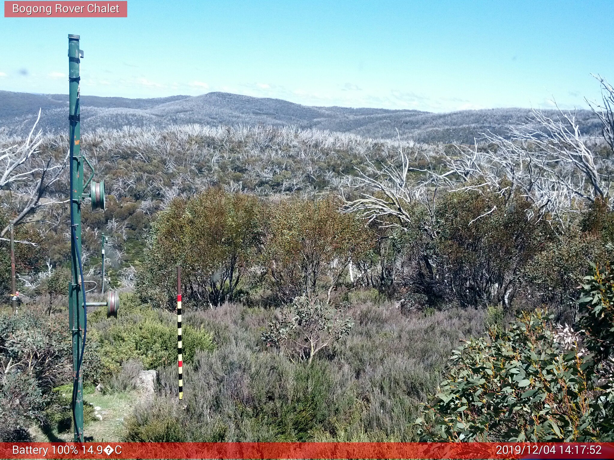 Bogong Web Cam 2:17pm Wednesday 4th of December 2019