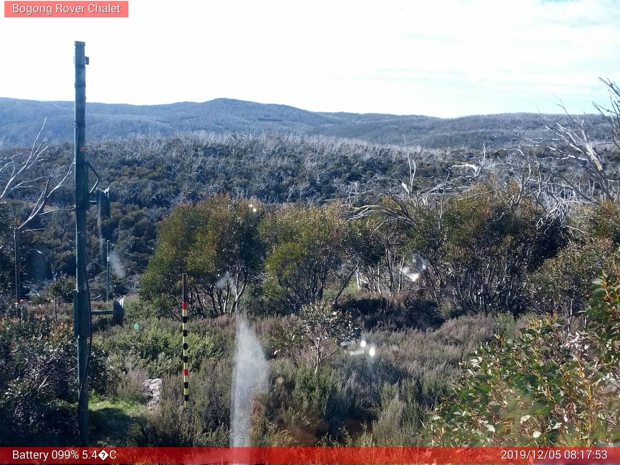 Bogong Web Cam 8:17am Thursday 5th of December 2019