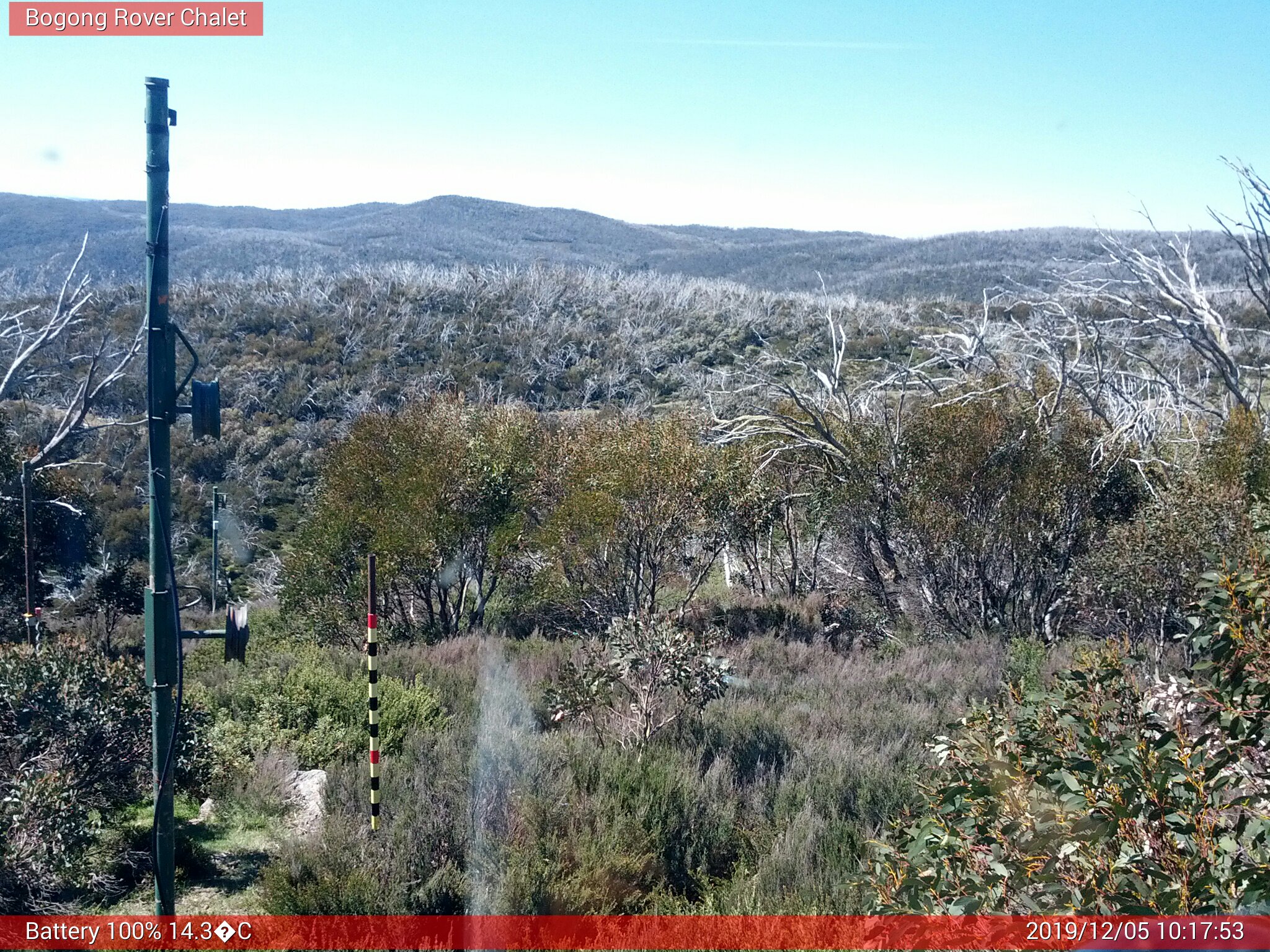 Bogong Web Cam 10:17am Thursday 5th of December 2019