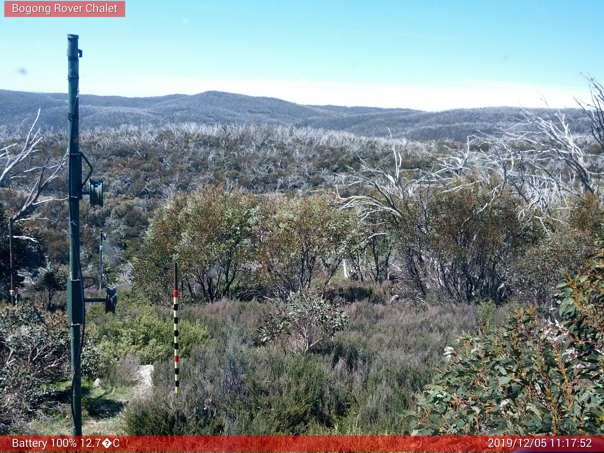 Bogong Web Cam 11:17am Thursday 5th of December 2019