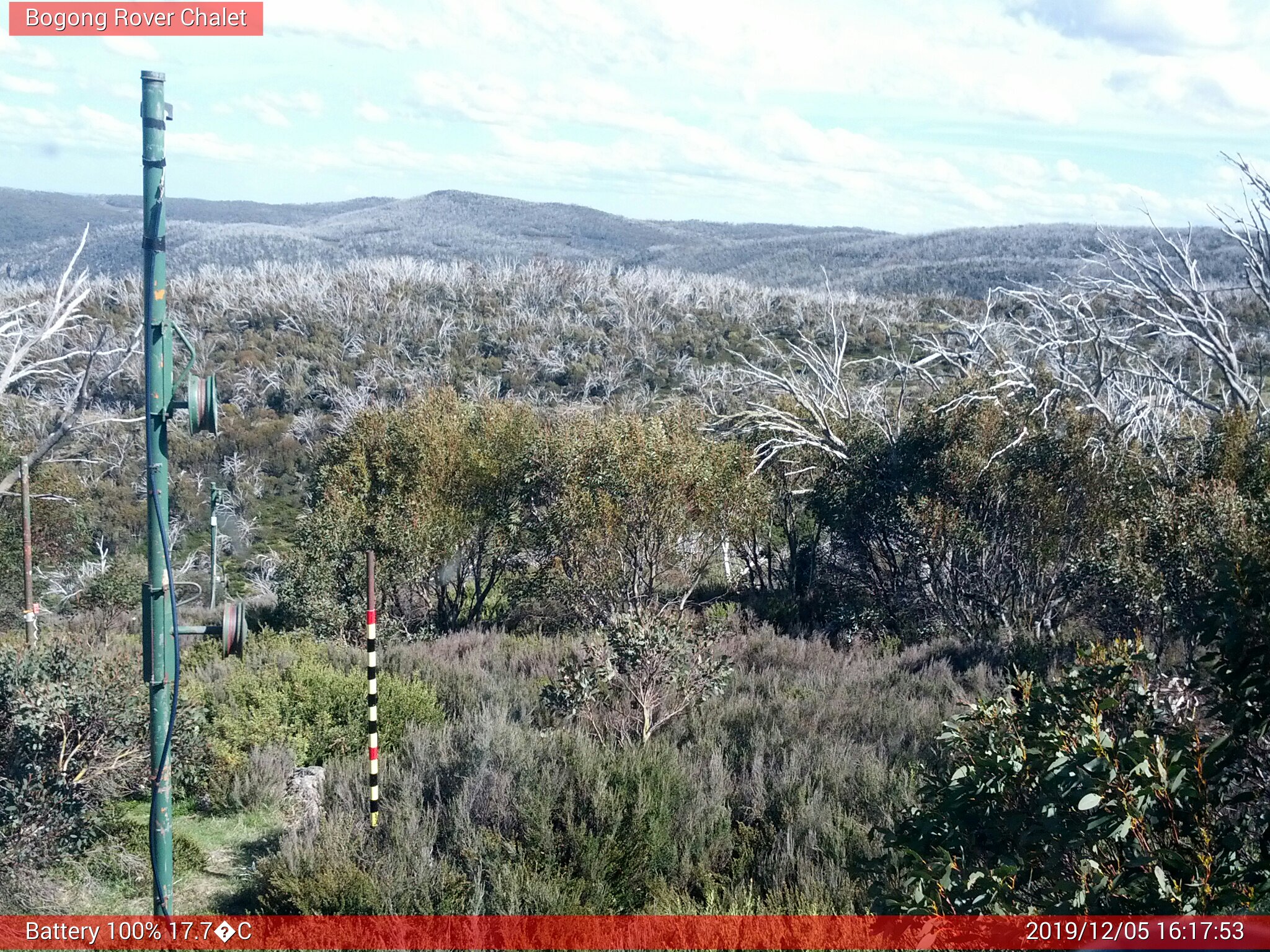 Bogong Web Cam 4:17pm Thursday 5th of December 2019