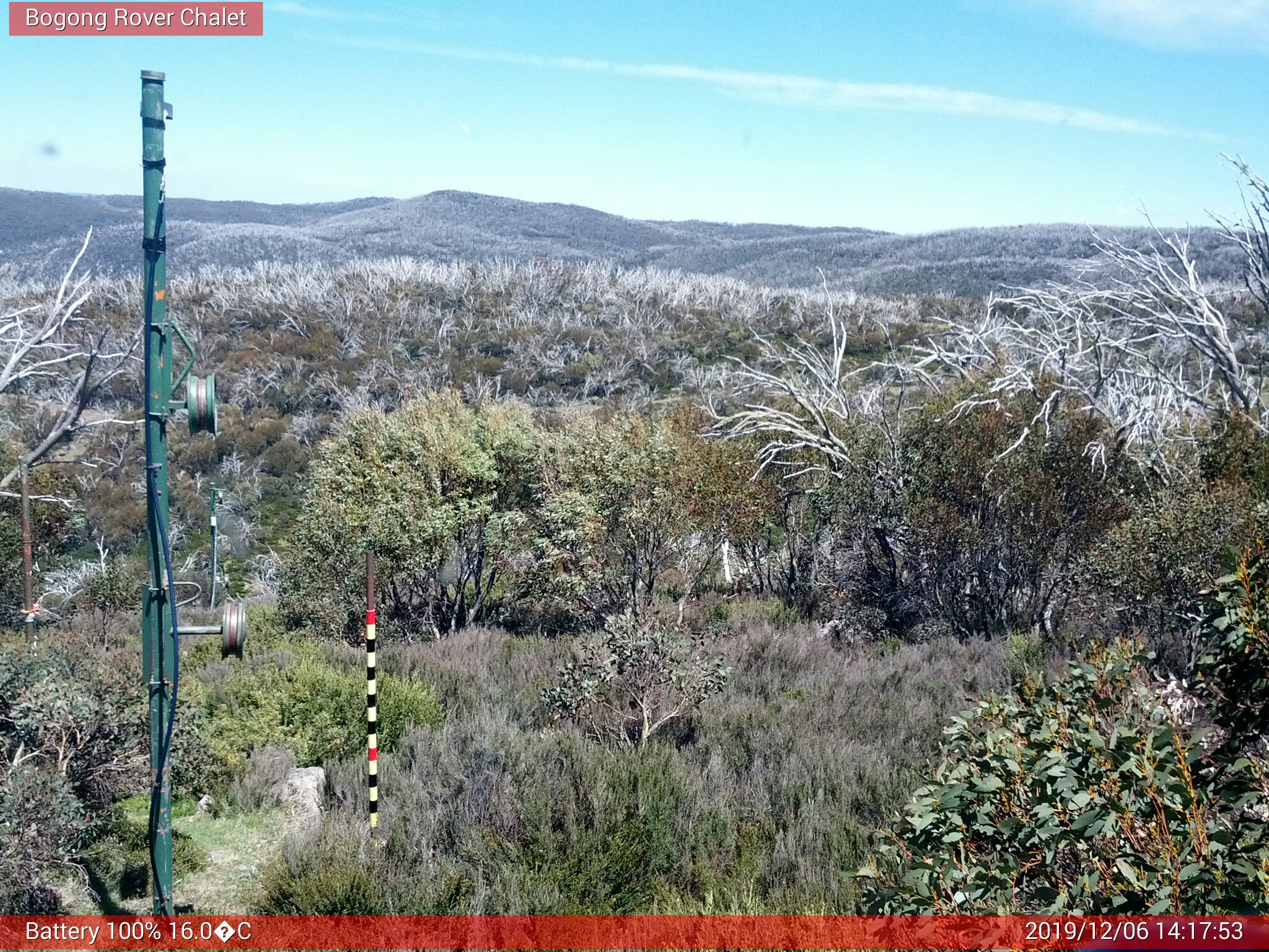 Bogong Web Cam 2:17pm Friday 6th of December 2019