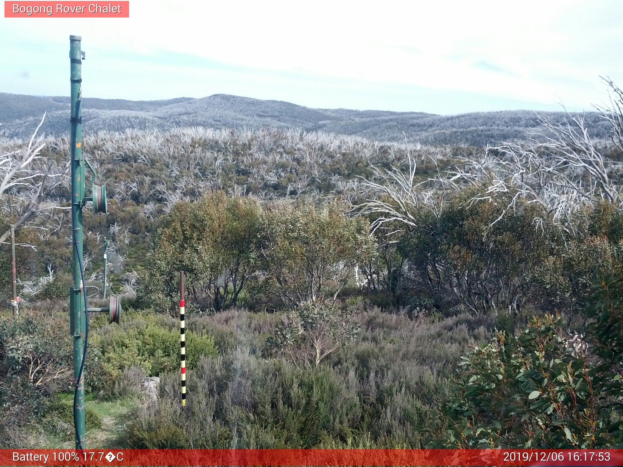 Bogong Web Cam 4:17pm Friday 6th of December 2019