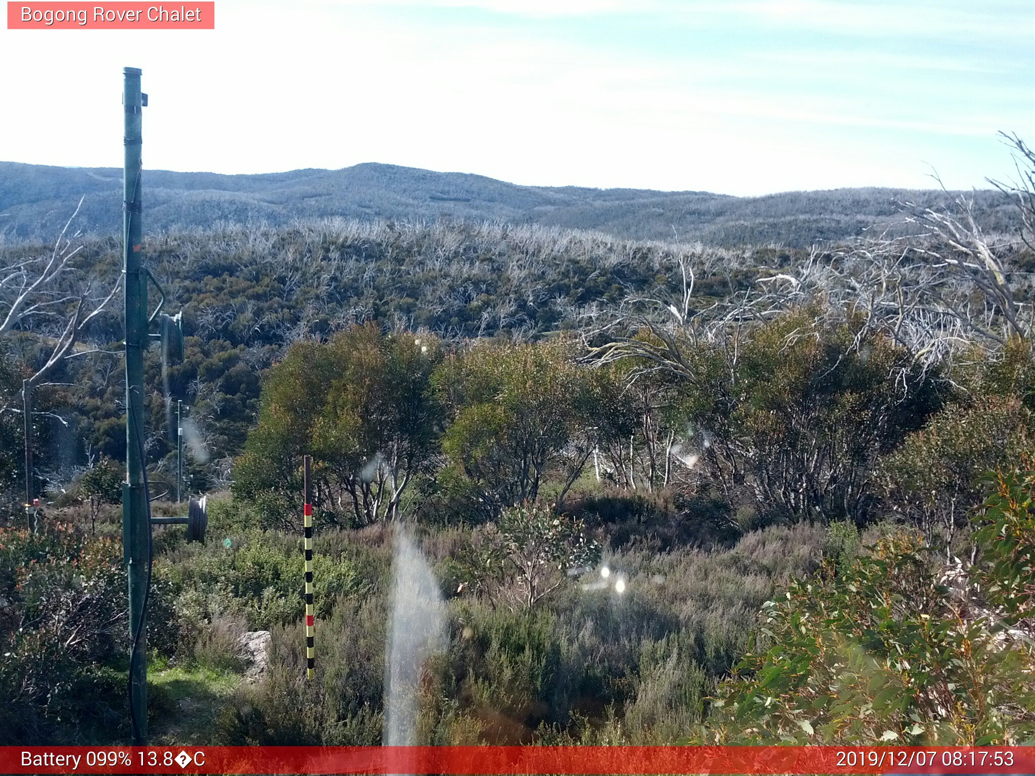 Bogong Web Cam 8:17am Saturday 7th of December 2019