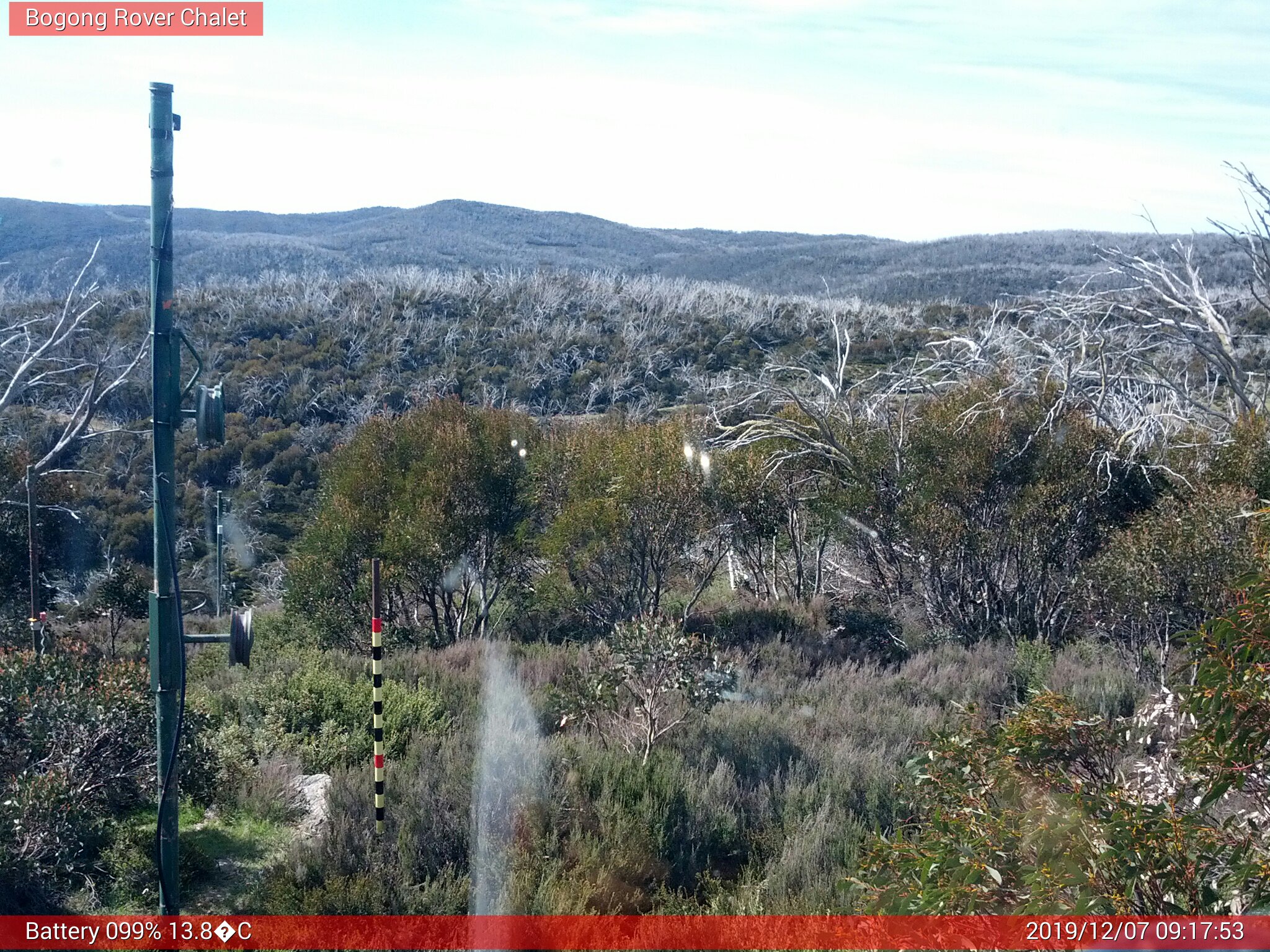 Bogong Web Cam 9:17am Saturday 7th of December 2019