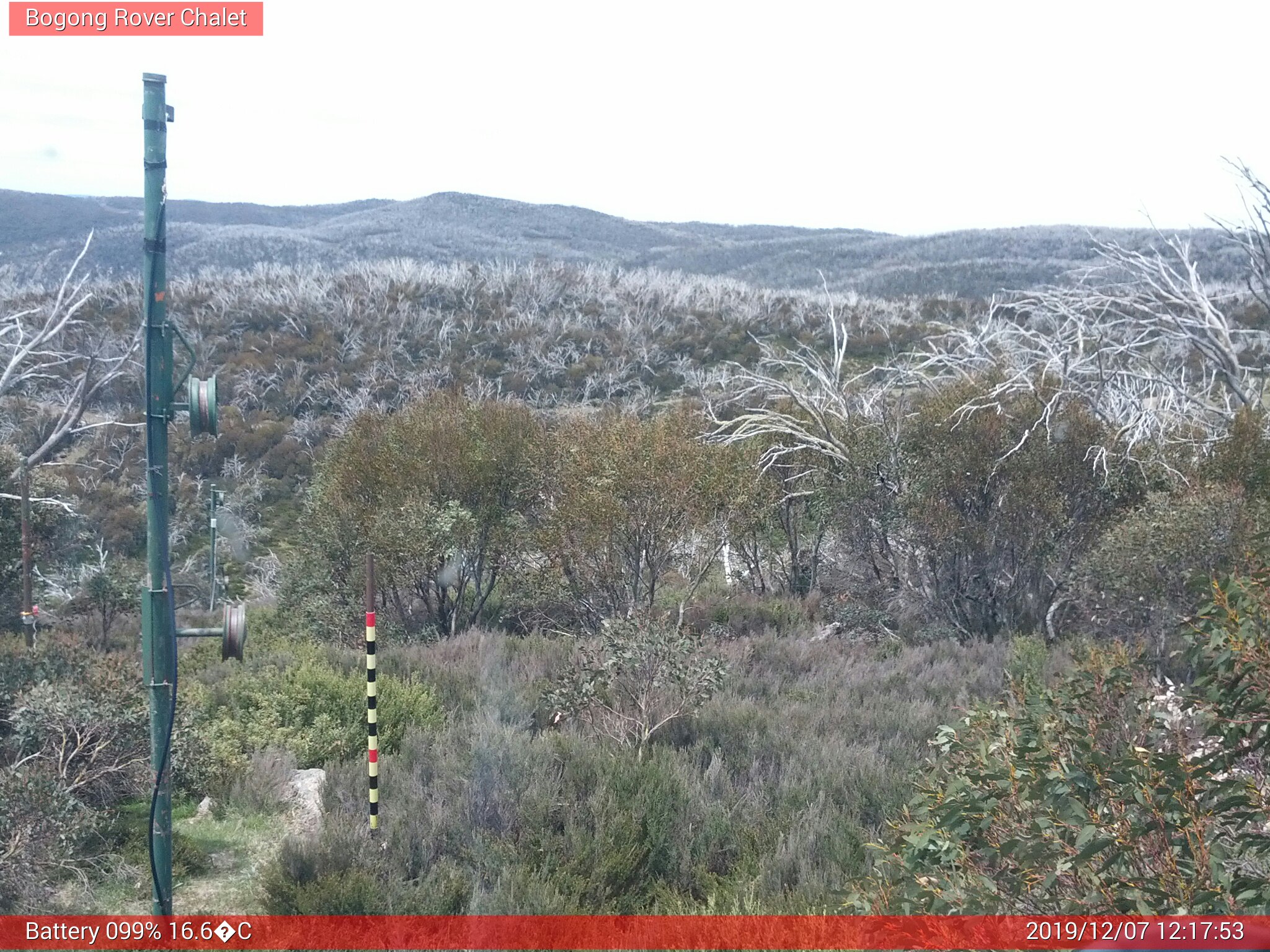 Bogong Web Cam 12:17pm Saturday 7th of December 2019