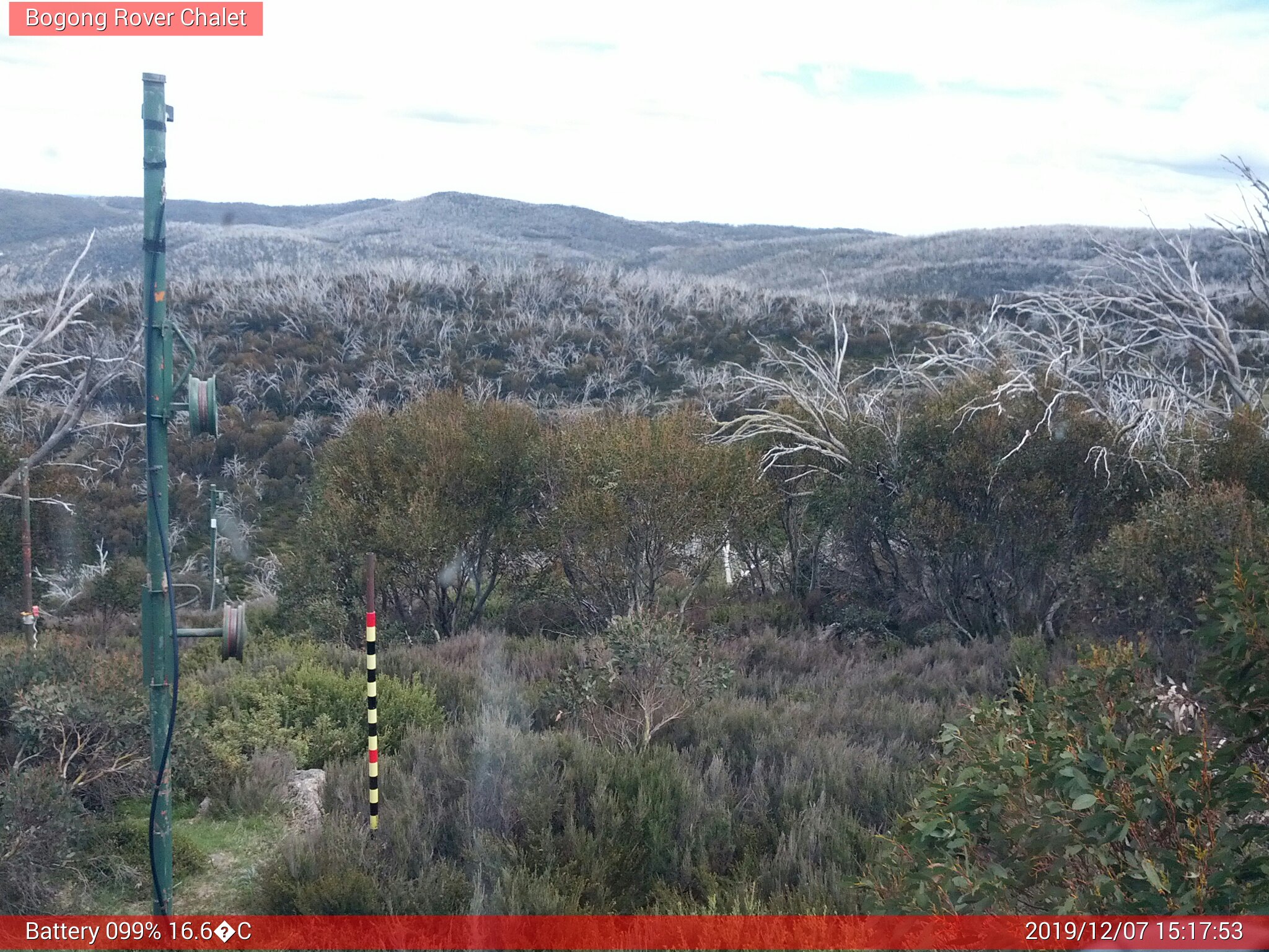 Bogong Web Cam 3:17pm Saturday 7th of December 2019