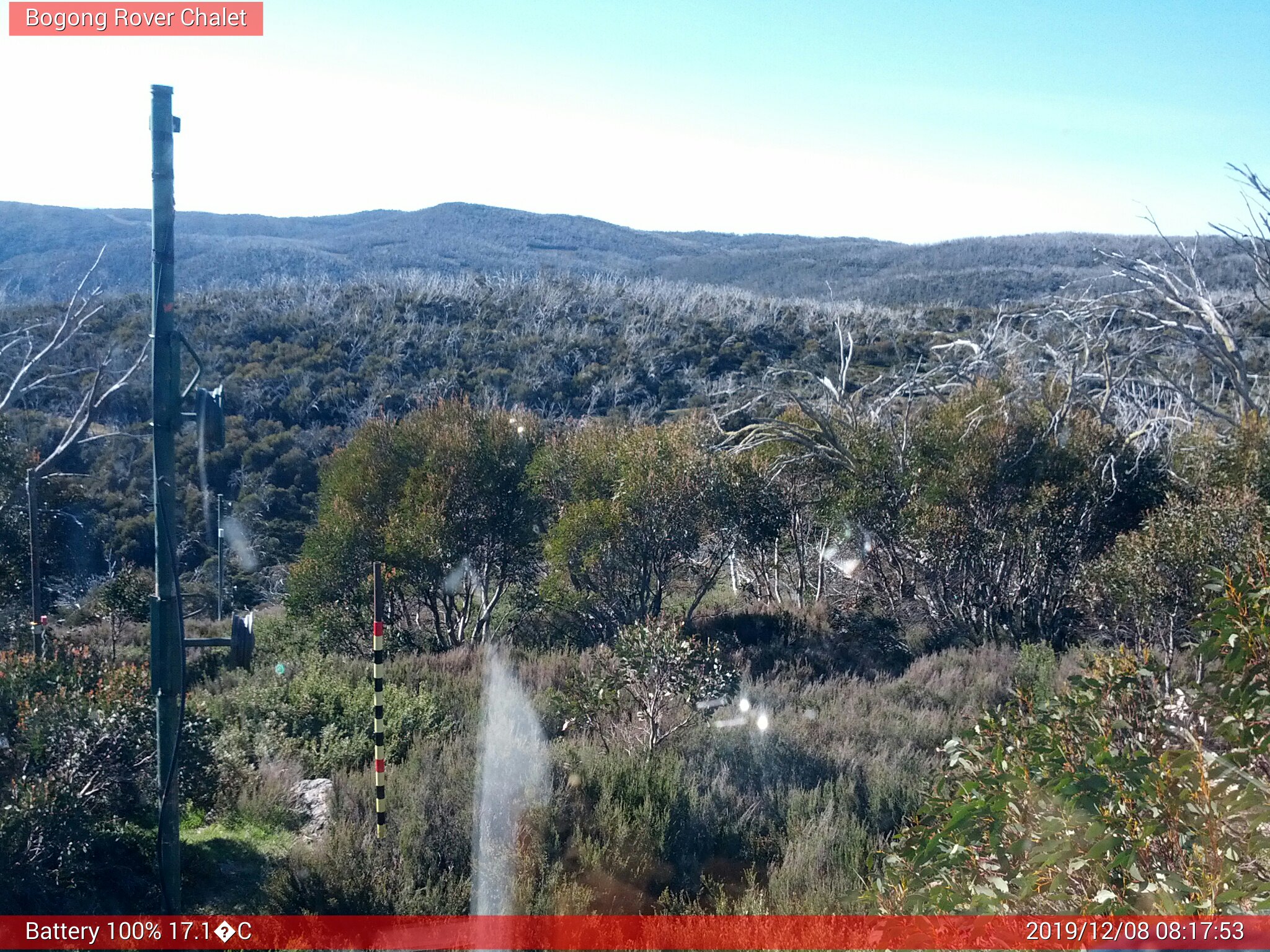 Bogong Web Cam 8:17am Sunday 8th of December 2019